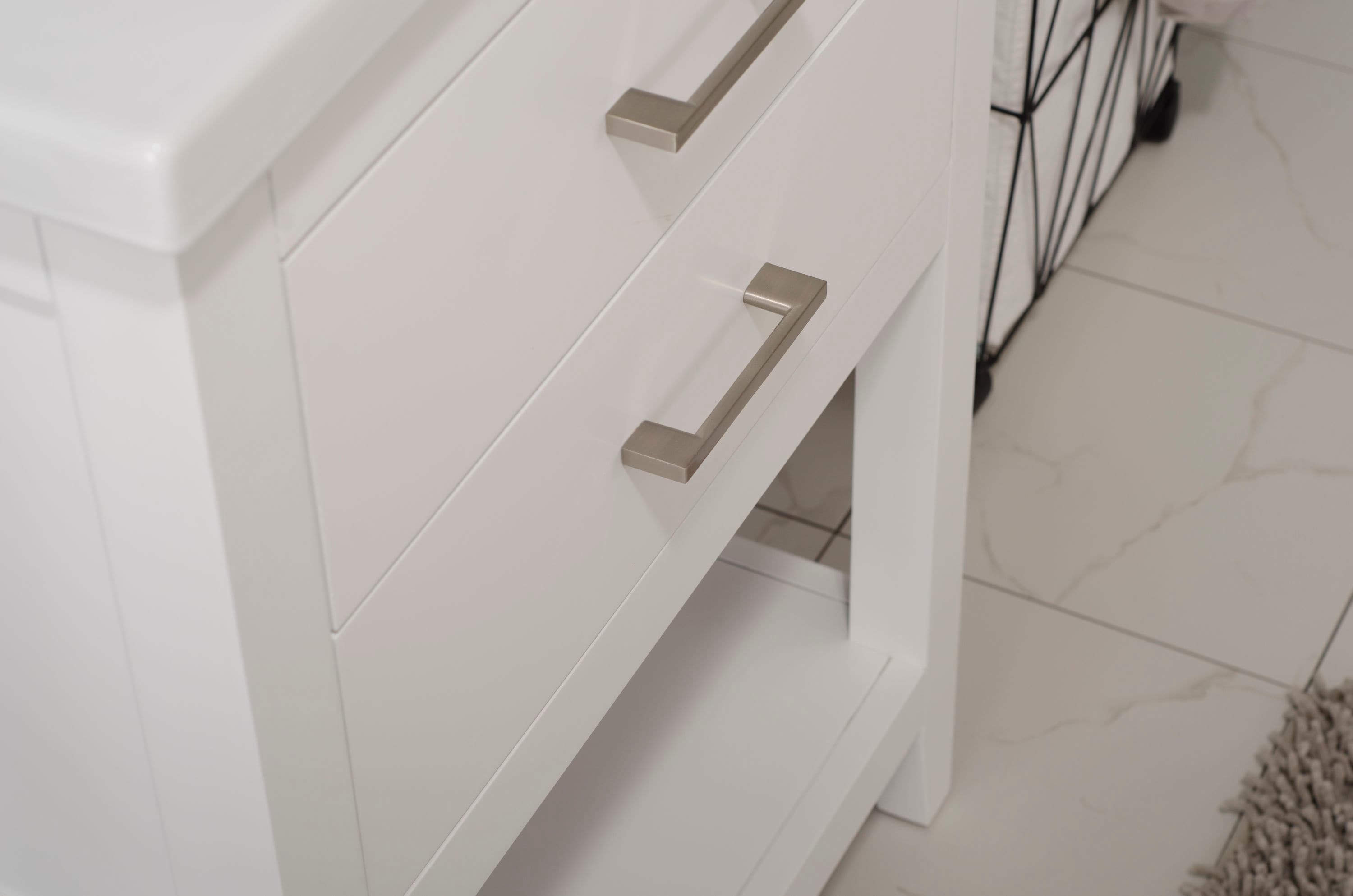 Cara 24" White Painted Birch Single Sink Bathroom Vanity