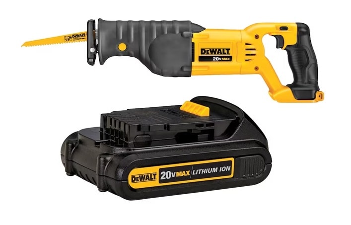 DEWALT 20-volt Max Variable Cordless Reciprocating Saw and DEWALT 20-V Lithium Battery Kit (1.5 Ah)