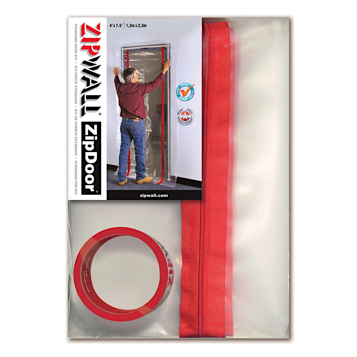 Two Sided Poly Sheeting Dust Containment Tape by Zip-Up Products