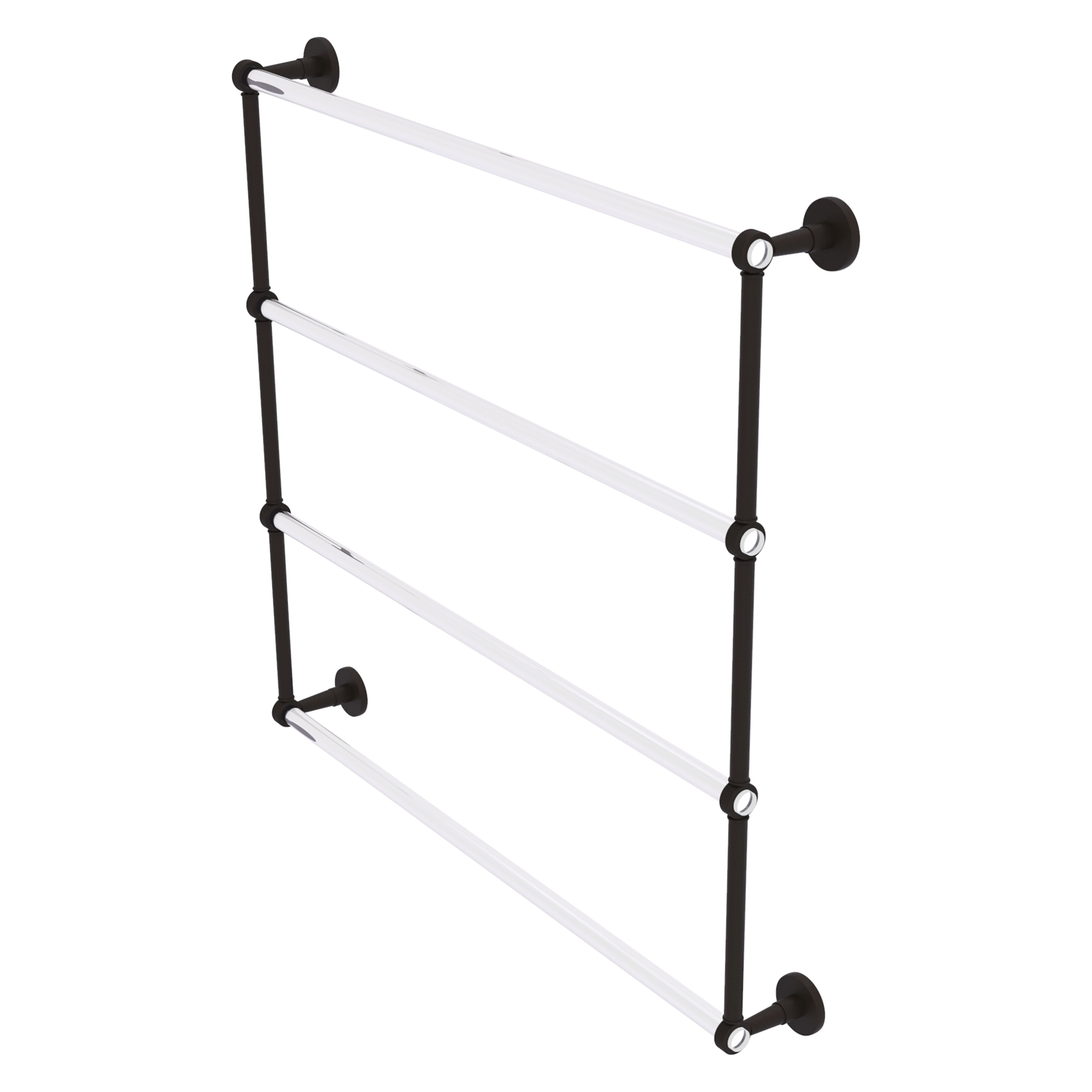 Allied Brass CV-28G-36-ORB Clearview 36-in double Oil Rubbed Bronze Wall mount 4-tier Towel Bar
