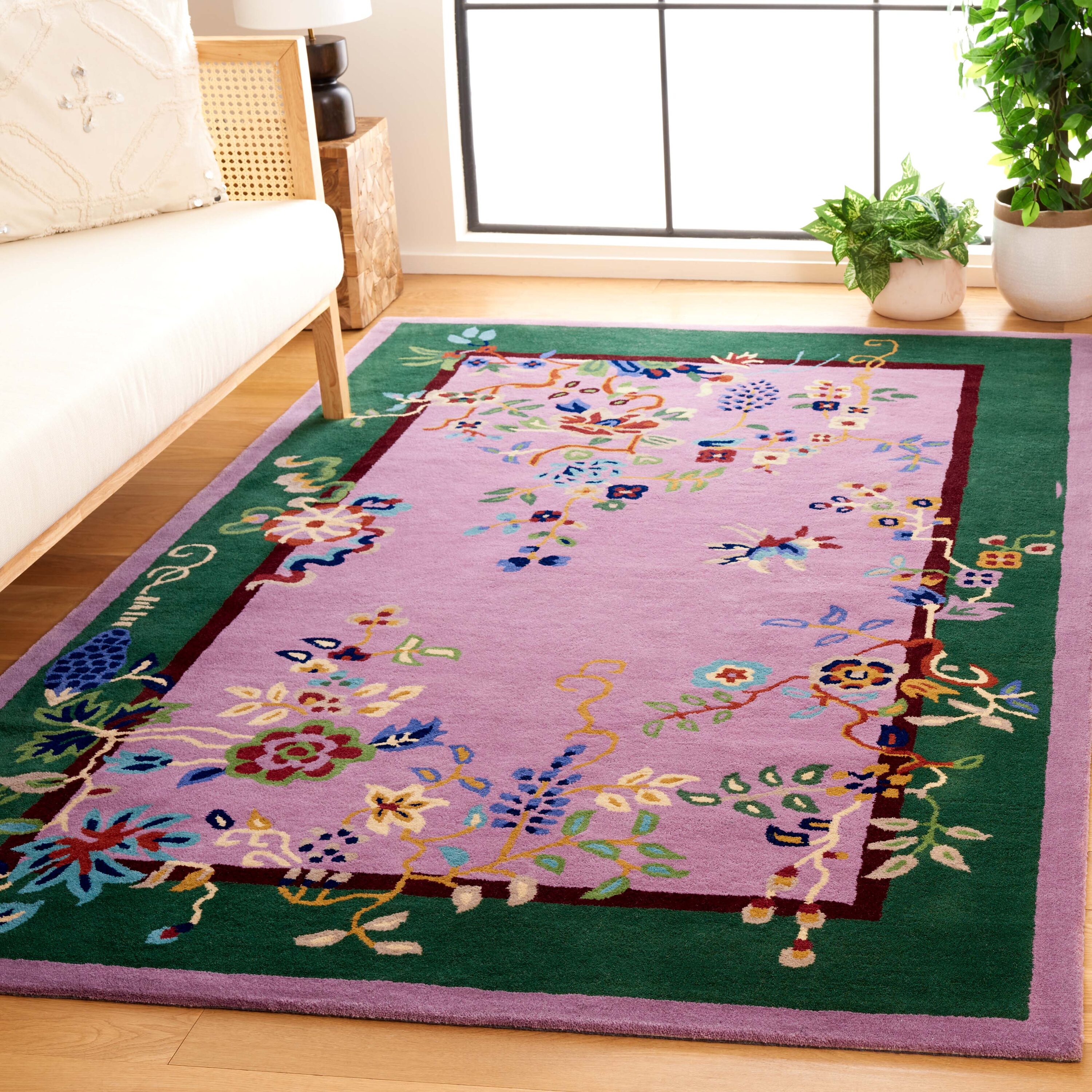  Metro 725 Purple/Green Antique 5ft x 8ft Medium Rectangle Rug