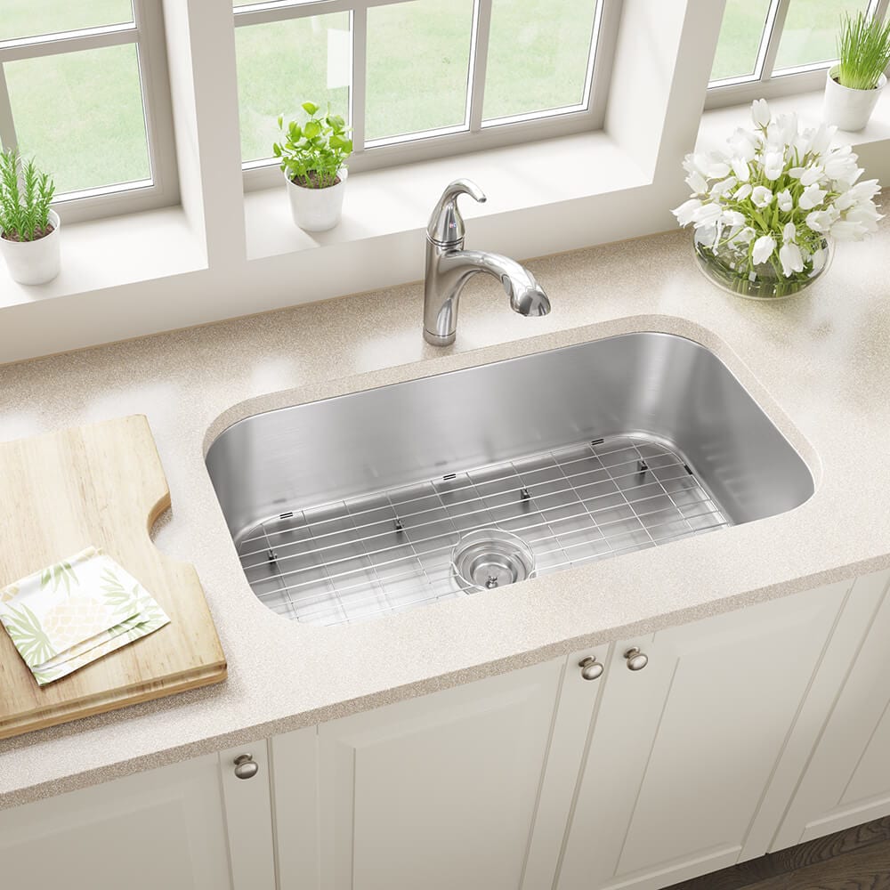 Free Waste Kit Stainless Steel Square Kitchen Sink Fully Reversible 1.0 Bowl 