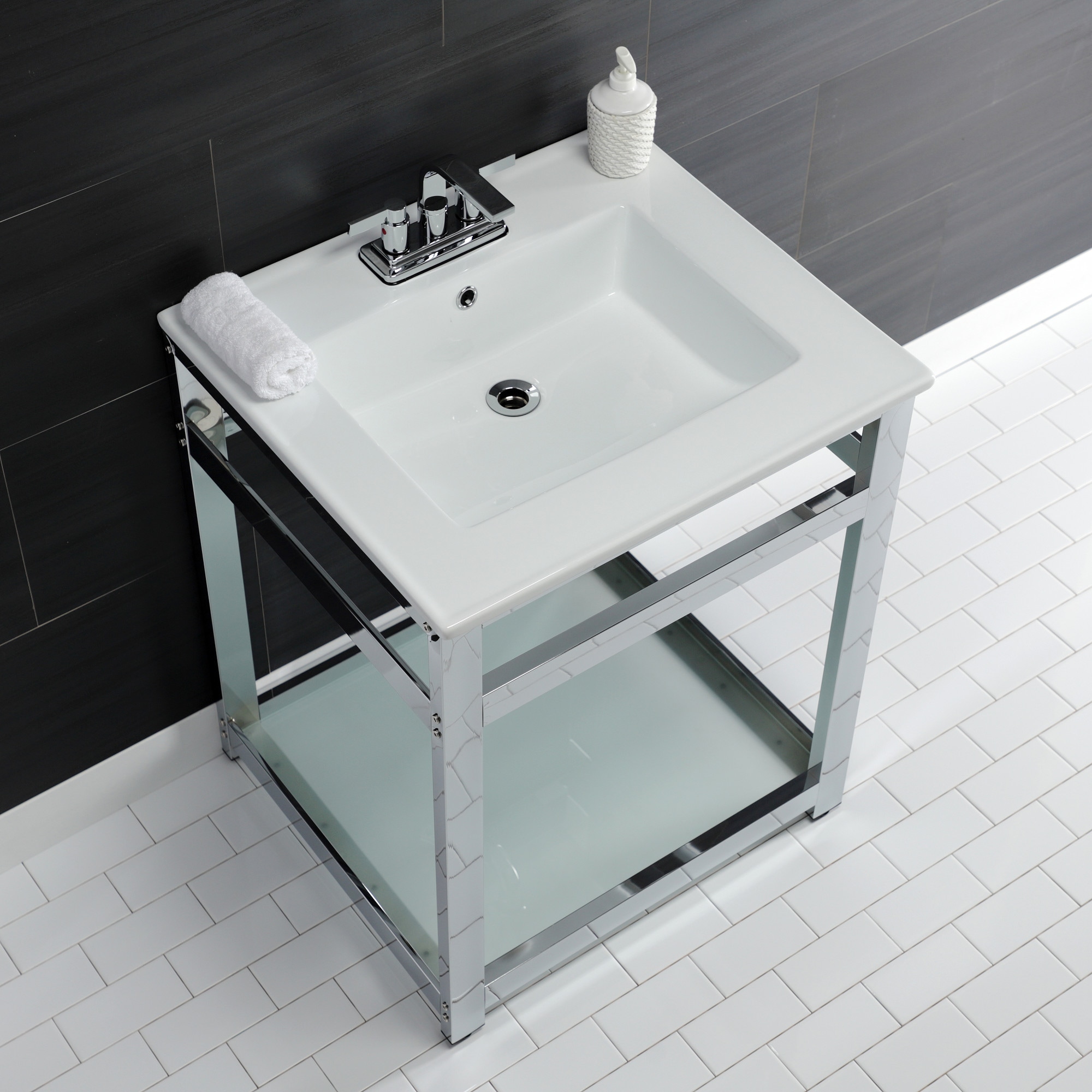 Kingston Brass WLVWP2522W4B1 Bath-Sink - View #7