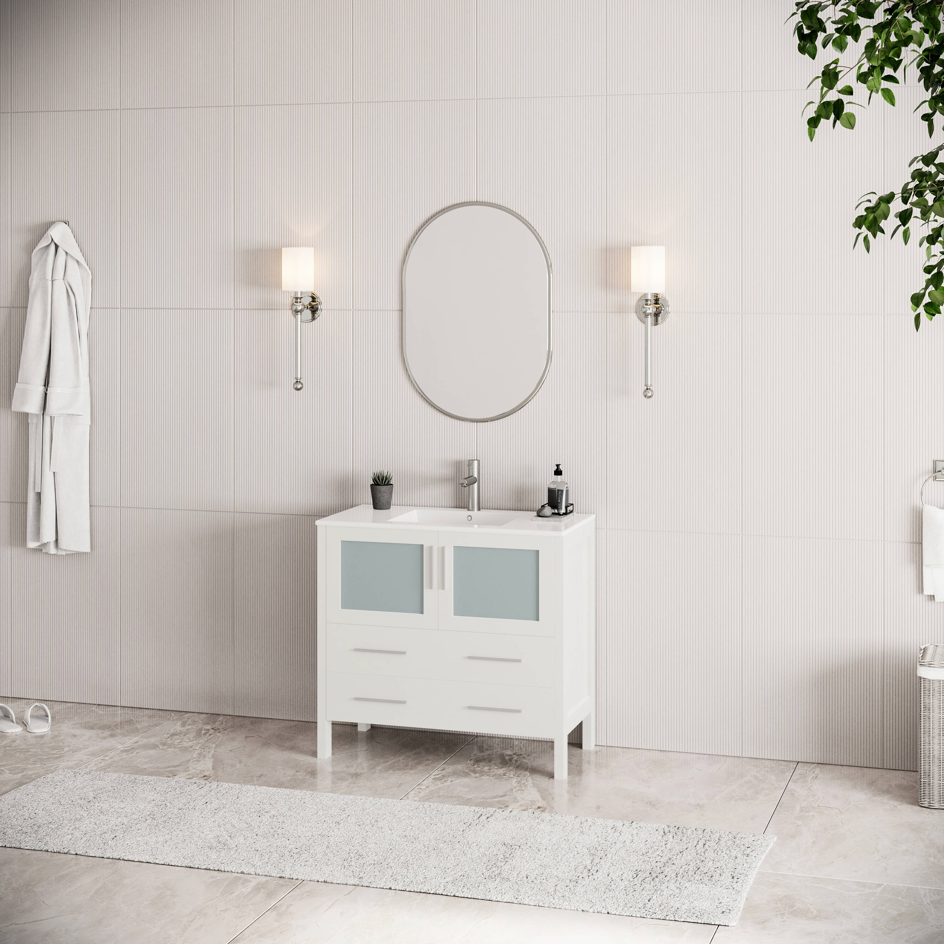 Fresca FCB6236WH-I Bath-Vanity-Combo - View #3