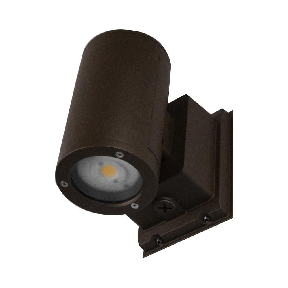 Nicor Lighting OWCR4U1035MV40BZ OWC Square 6.875-in H Matte Gray Hardwired Integrated LED Outdoor Wall Light