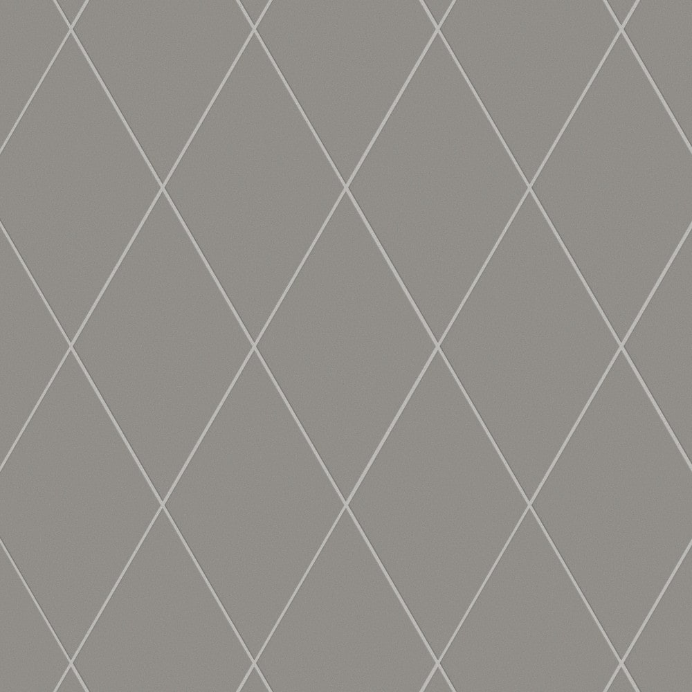 Affinity Tile S1FEQ6RSDG Sample- Rhombus Smooth Dark Grey 6-in x 12-in Satin Porcelain Floor and Wall Tile