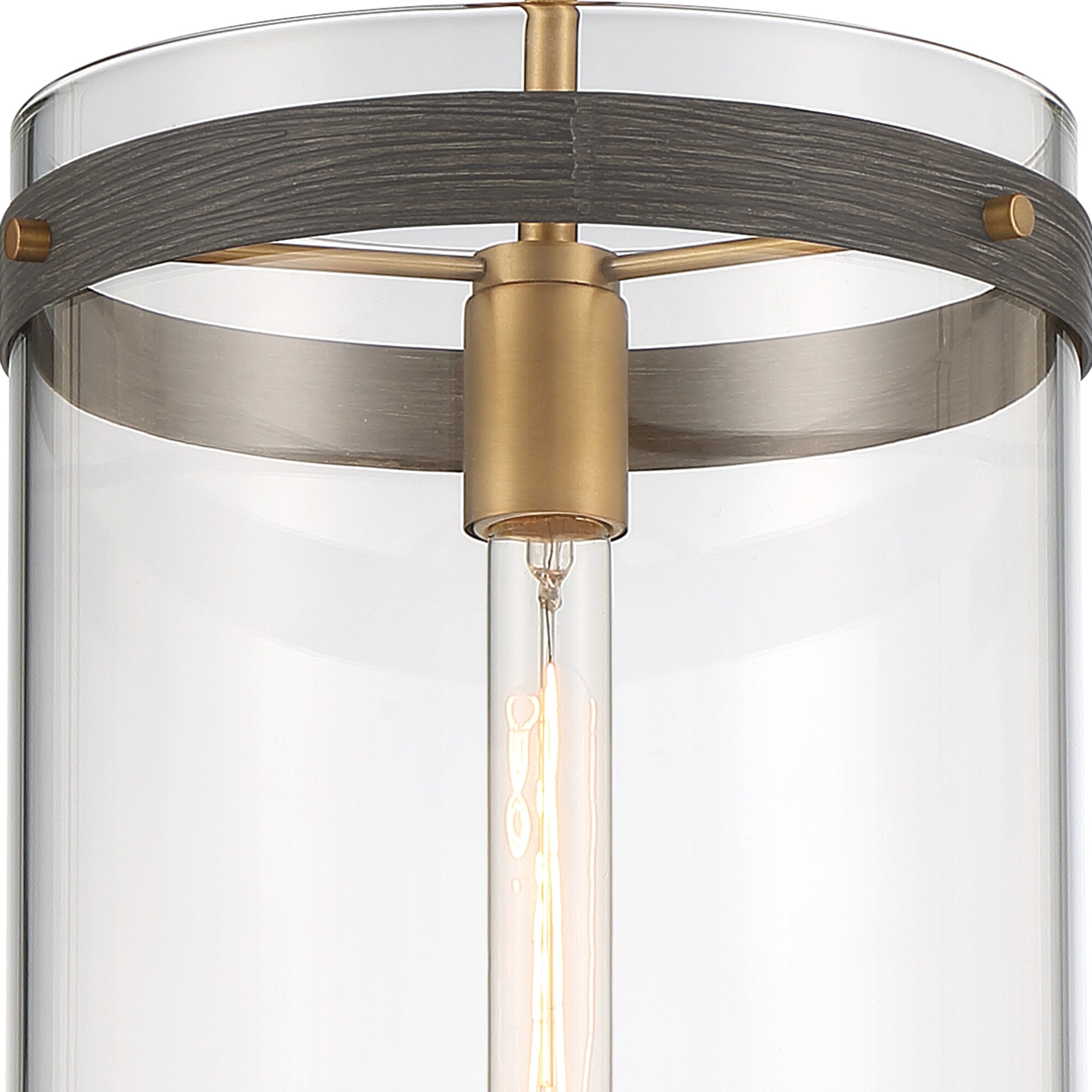 Reflecta 18.5" Brass and Glass Pendant Light