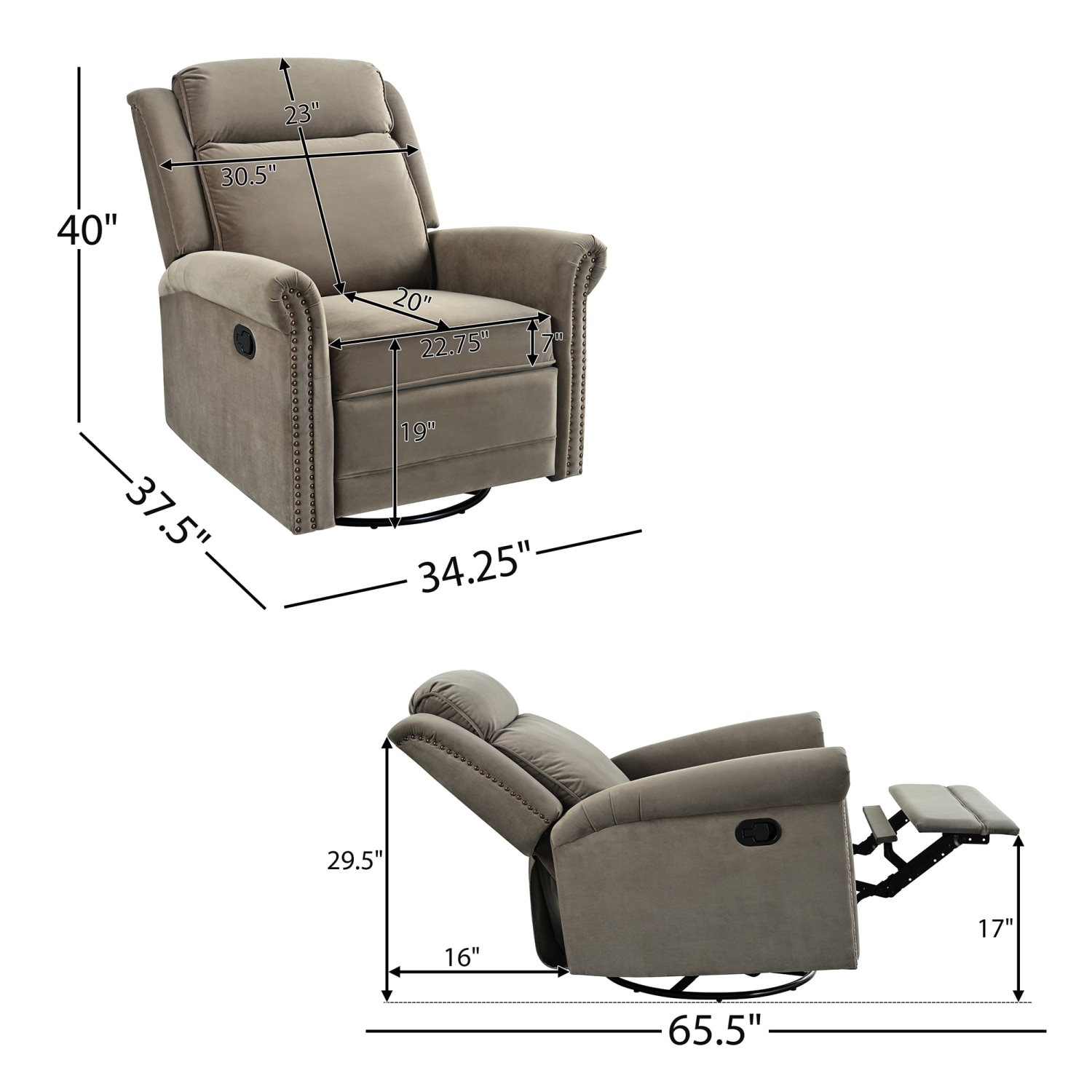 Streamdale Furniture N763P202666F recliners - View #2