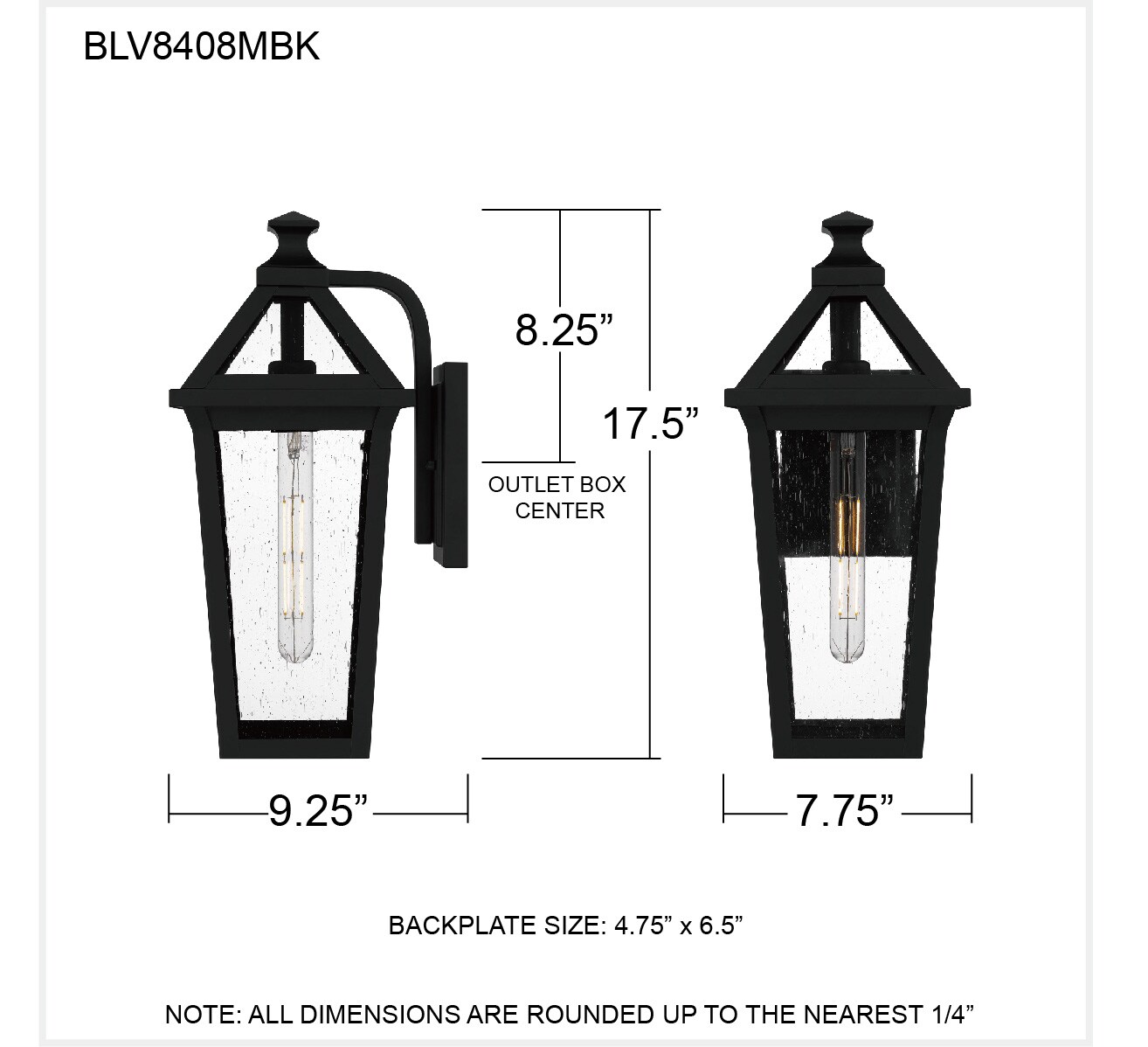 Quoizel BLV8408MBK Outdoor-Wall-Lighting - View #5