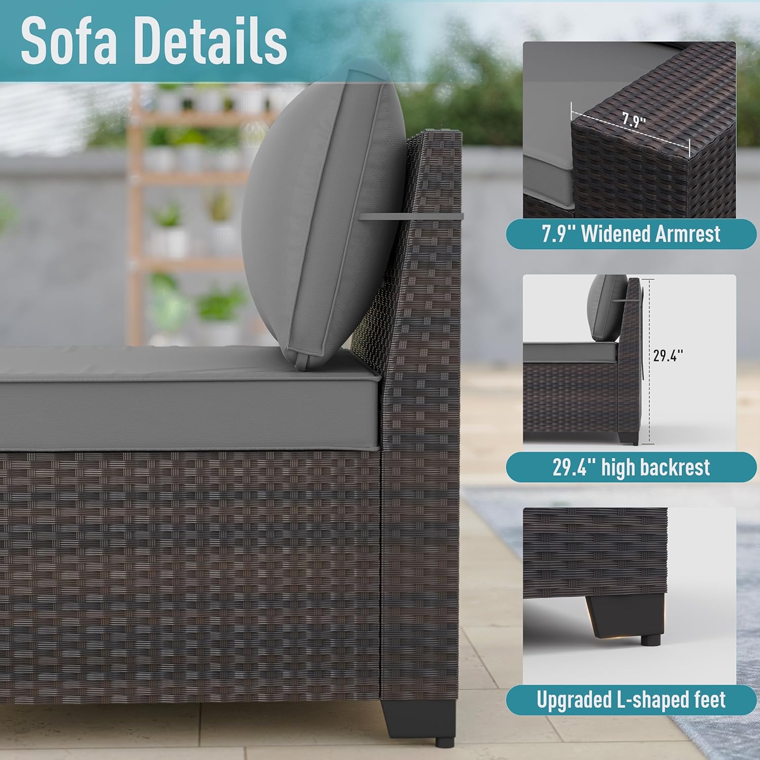 ALAULM LS-6+1-GREY Patio-Conversation-Sets - View #4