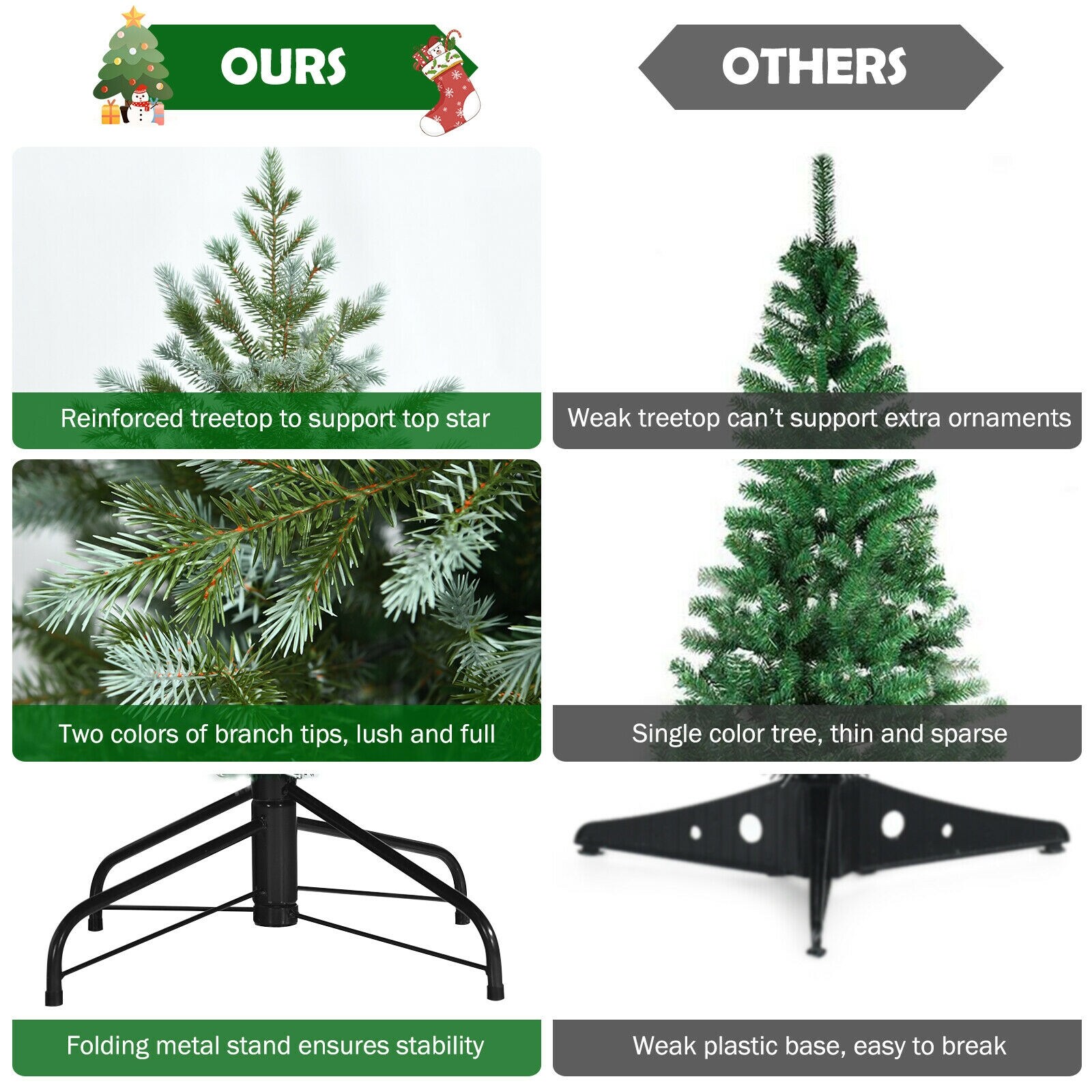 Forclover HYFASDCM58 Artificial-Christmas-Trees - View #6
