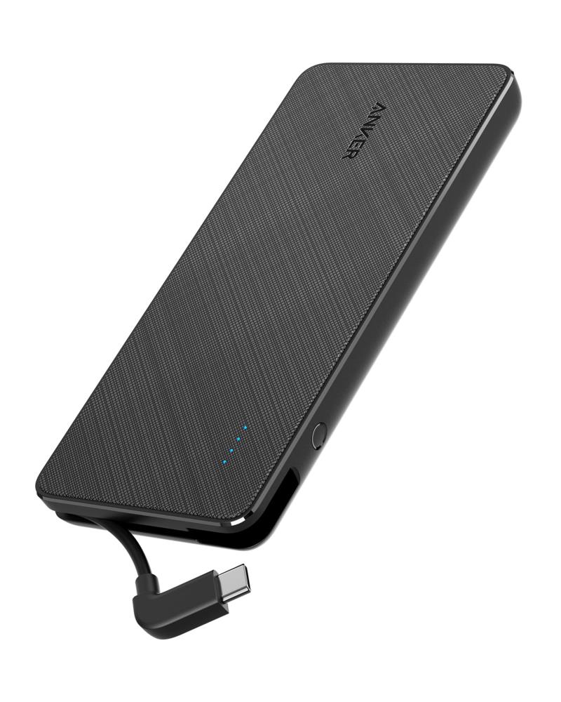 Anker Nano Power Bank with Built-in Foldable USB-C Connector Black