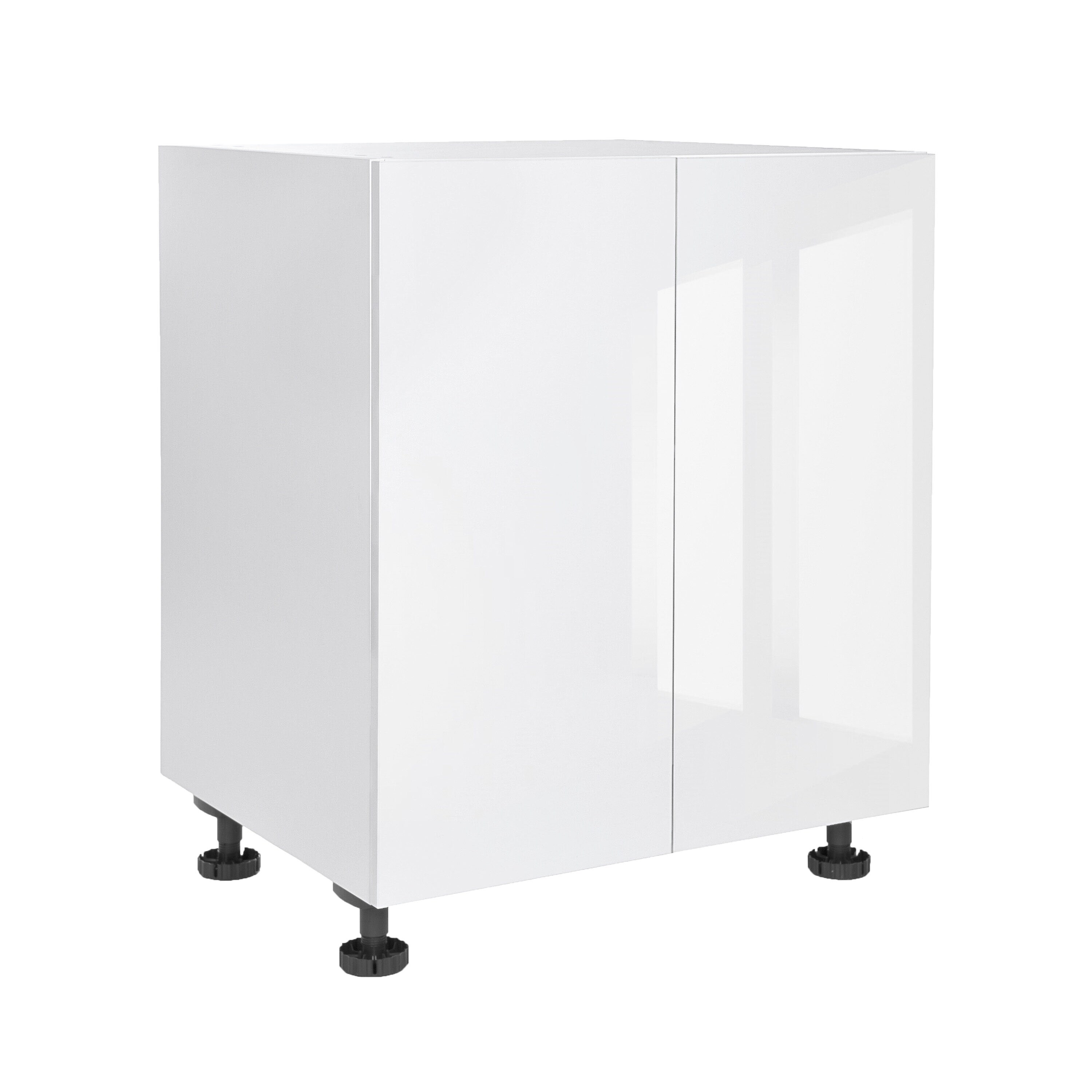 Cambridge SA-BD27-WG 27-in W x 34.5-in H x 24-in D White Gloss Door Base Ready To Assemble Cabinet (Flat Panel Slab Door Style)