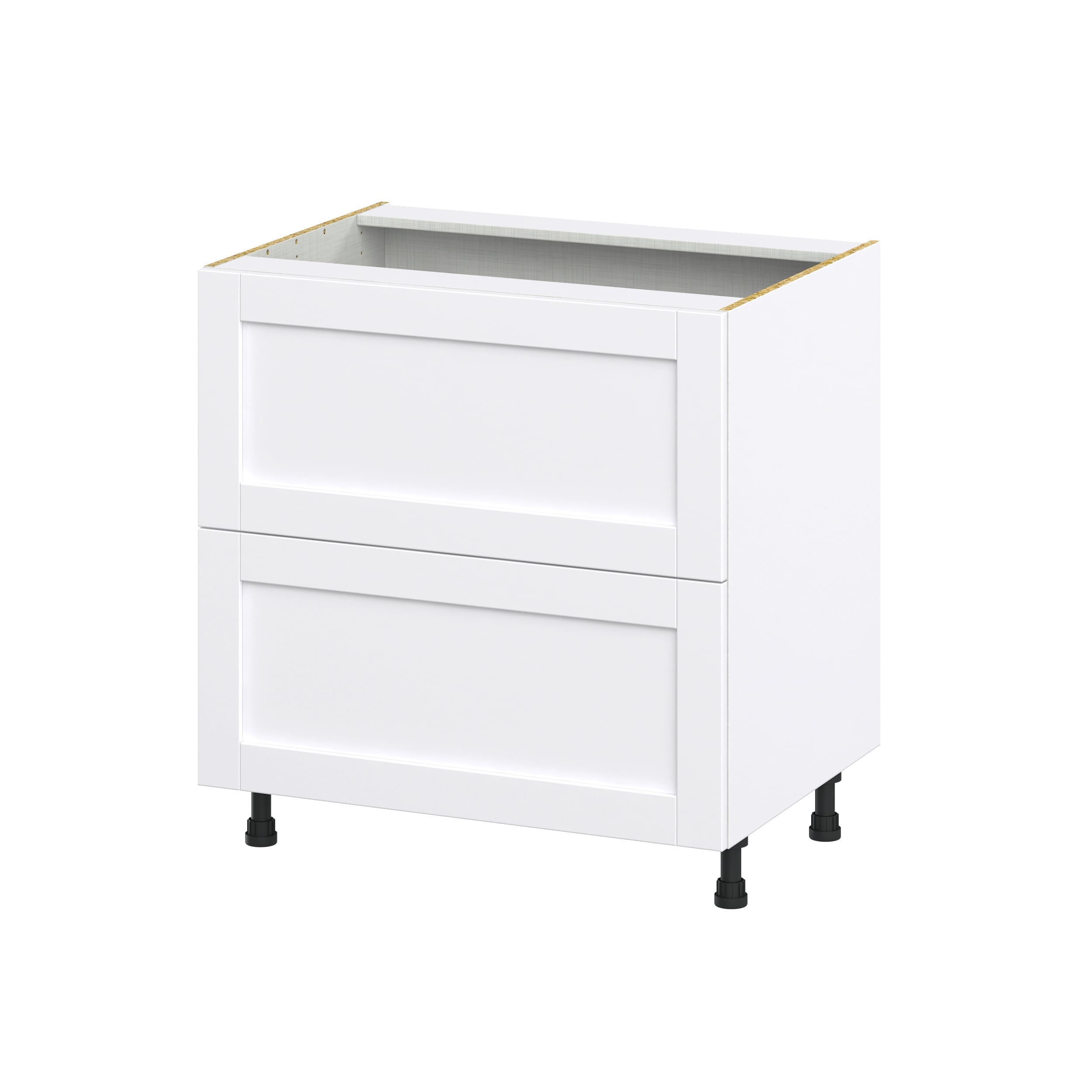 Hugo&Borg DSB2D33-RM Rosemont 33-in W x 34.5-in H x 24-in D Glacier White 2 -Drawers Drawer Base Fully assembled Cabinet (Recessed Panel Shaker)