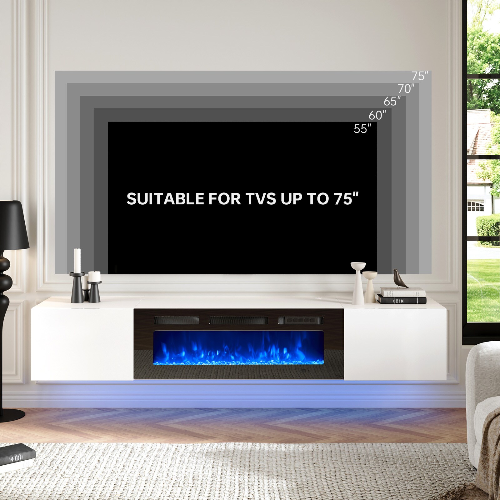 AOXUN AX-30270W Electric-Fireplaces - View #6