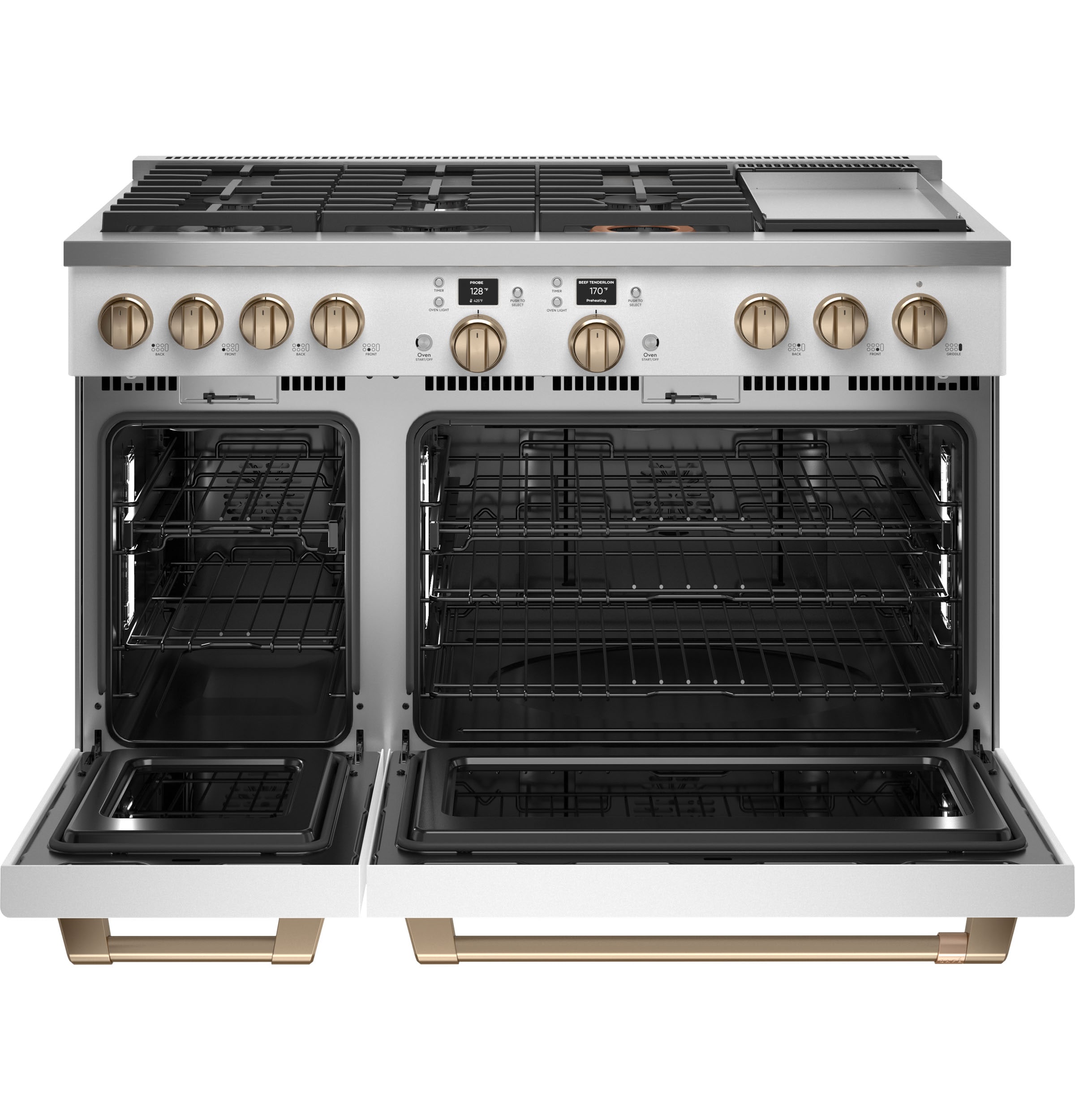 Café™ 48 Commercial-Style Gas Rangetop with 6 Burners and Integrated  Griddle (Natural Gas)