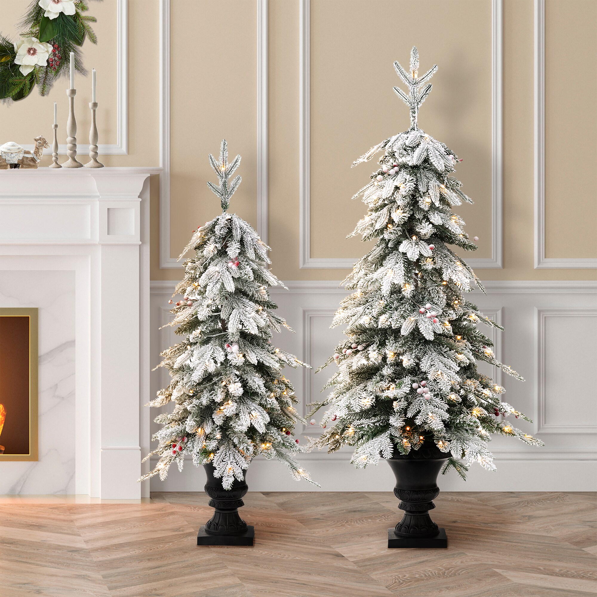 Glitzhome 2030800019 Artificial-Christmas-Trees - View #3