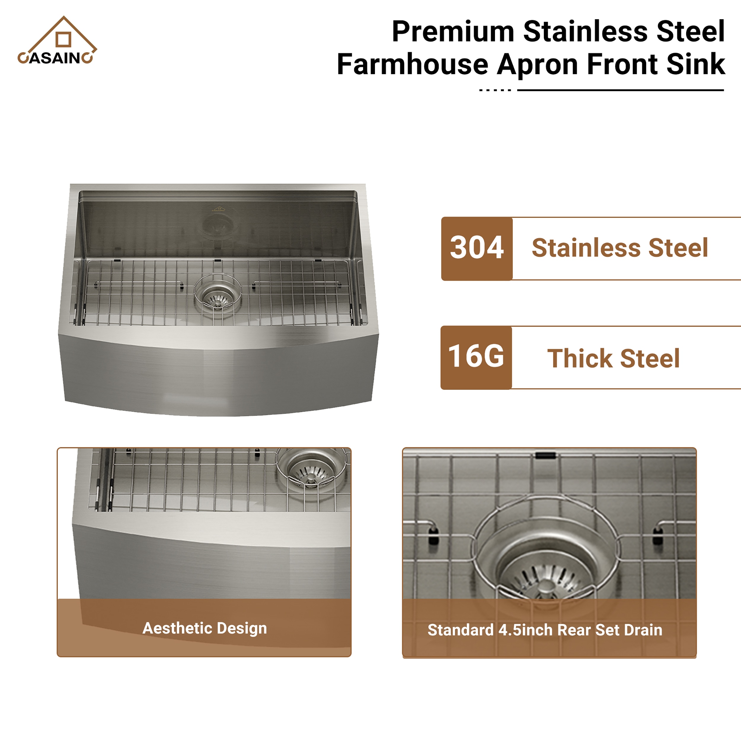 CASAINC SL-LAS3322A1 Kitchen-Sinks - View #5