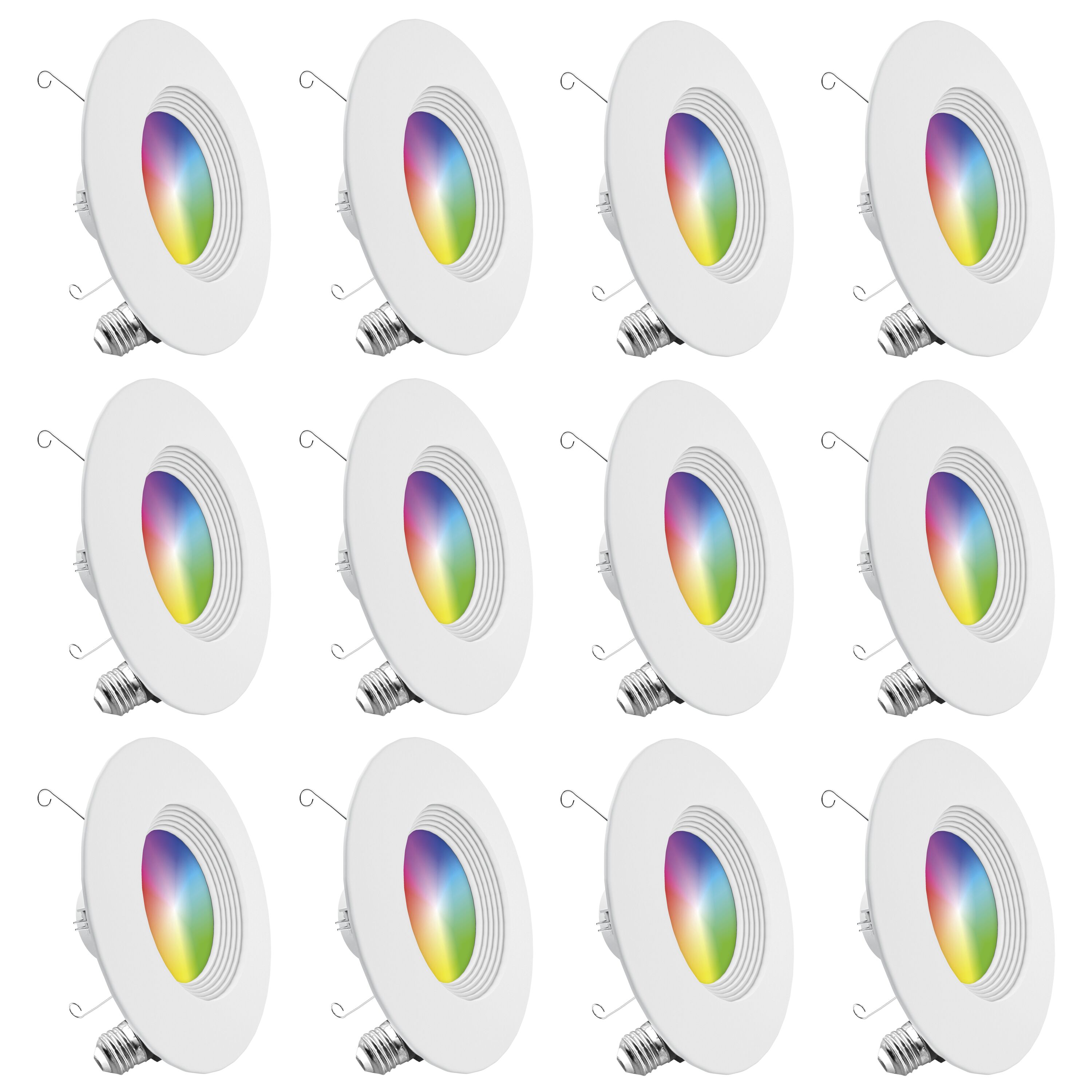 Infibrite IB-004-1-12W-HL-12PK Definitive Series 6-in LED Remodel or new construction White Airtight IC Baffle Recessed Light Kit
