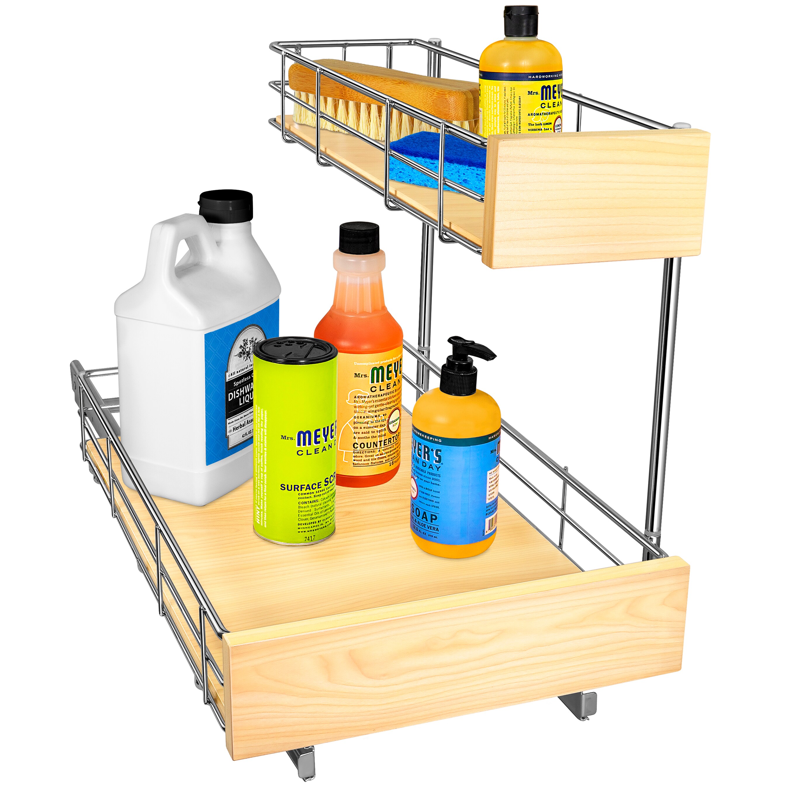 Lynk Professional 11.5 X 21 Slide Out Under Sink Cabinet Organizer - Pull  Out Two Tier Sliding Shelf : Target