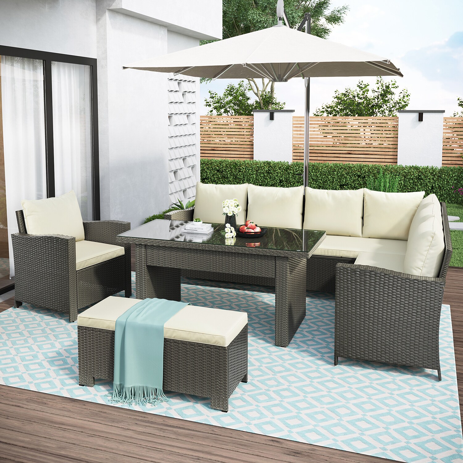 SINOFURN SYA020128BG Patio-Conversation-Sets - View #6