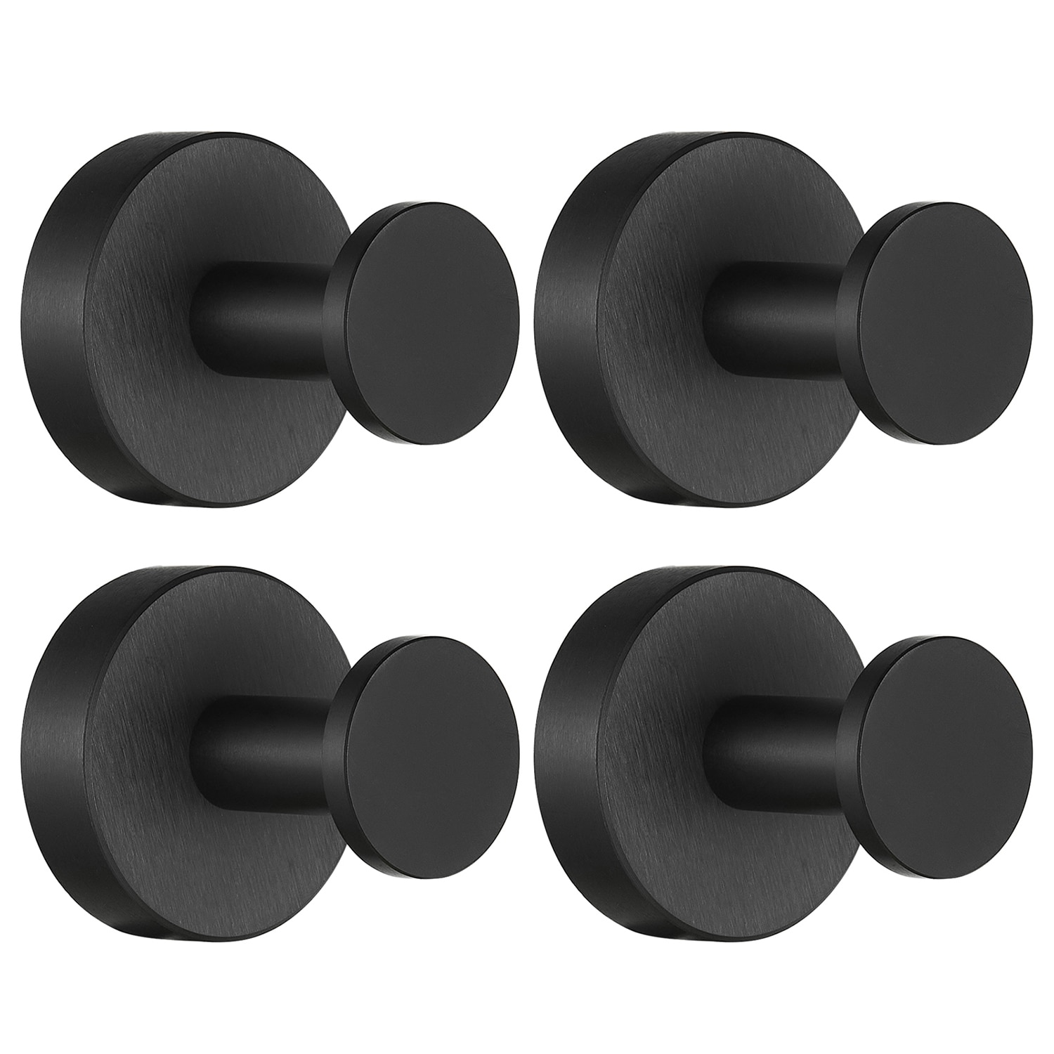 Cobbe Aluminum Towel Hooks, 4 Hooks, Wall Mount, Rust-Free, Matte ...