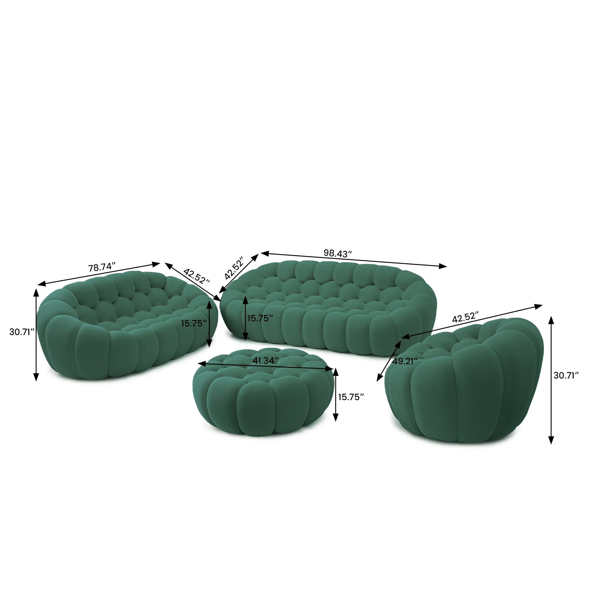 BuotiqHom DH-SF1234-133GN Living-Room-Sets - View #2