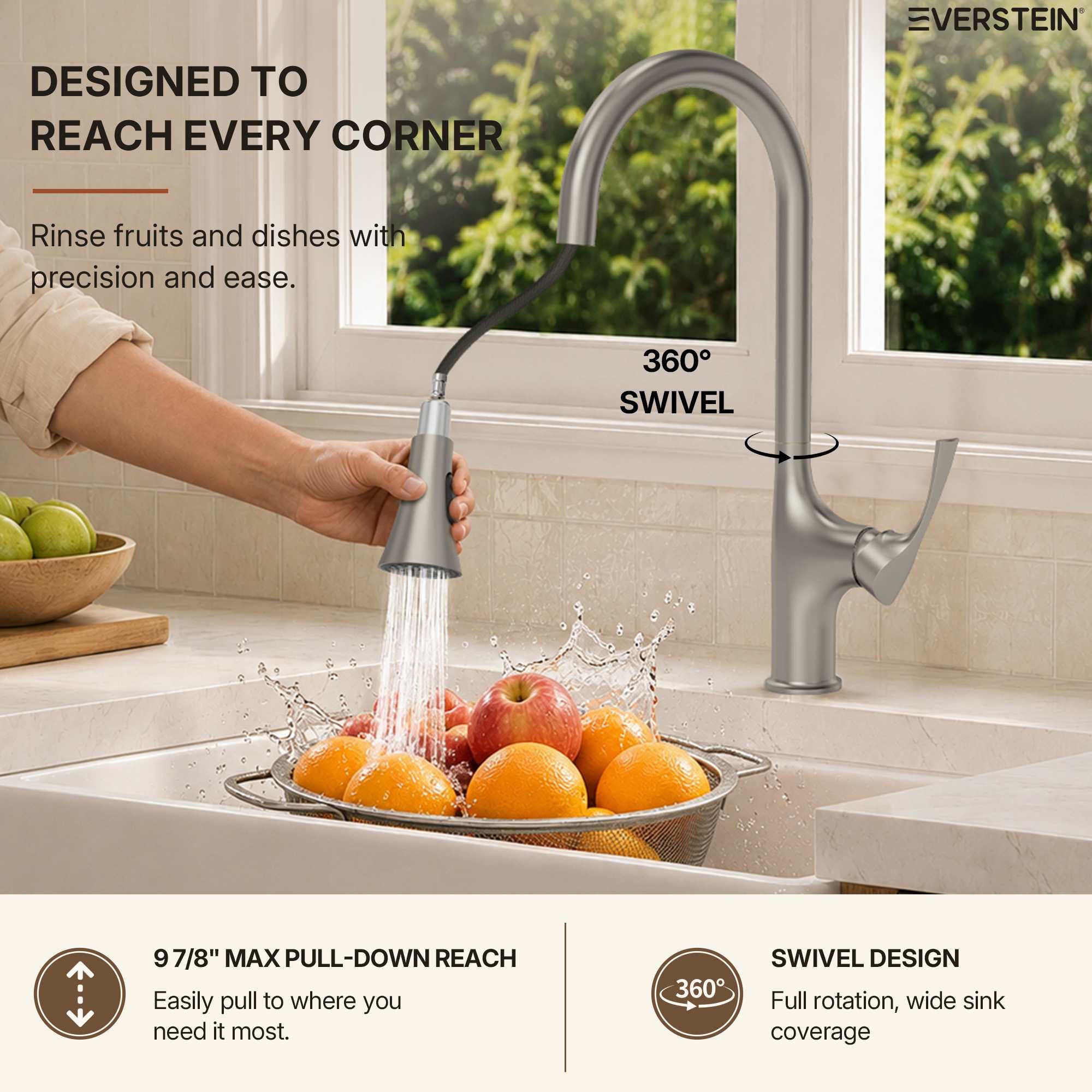 EVERSTEIN SFS-1342K-SS Kitchen-Faucets - View #2