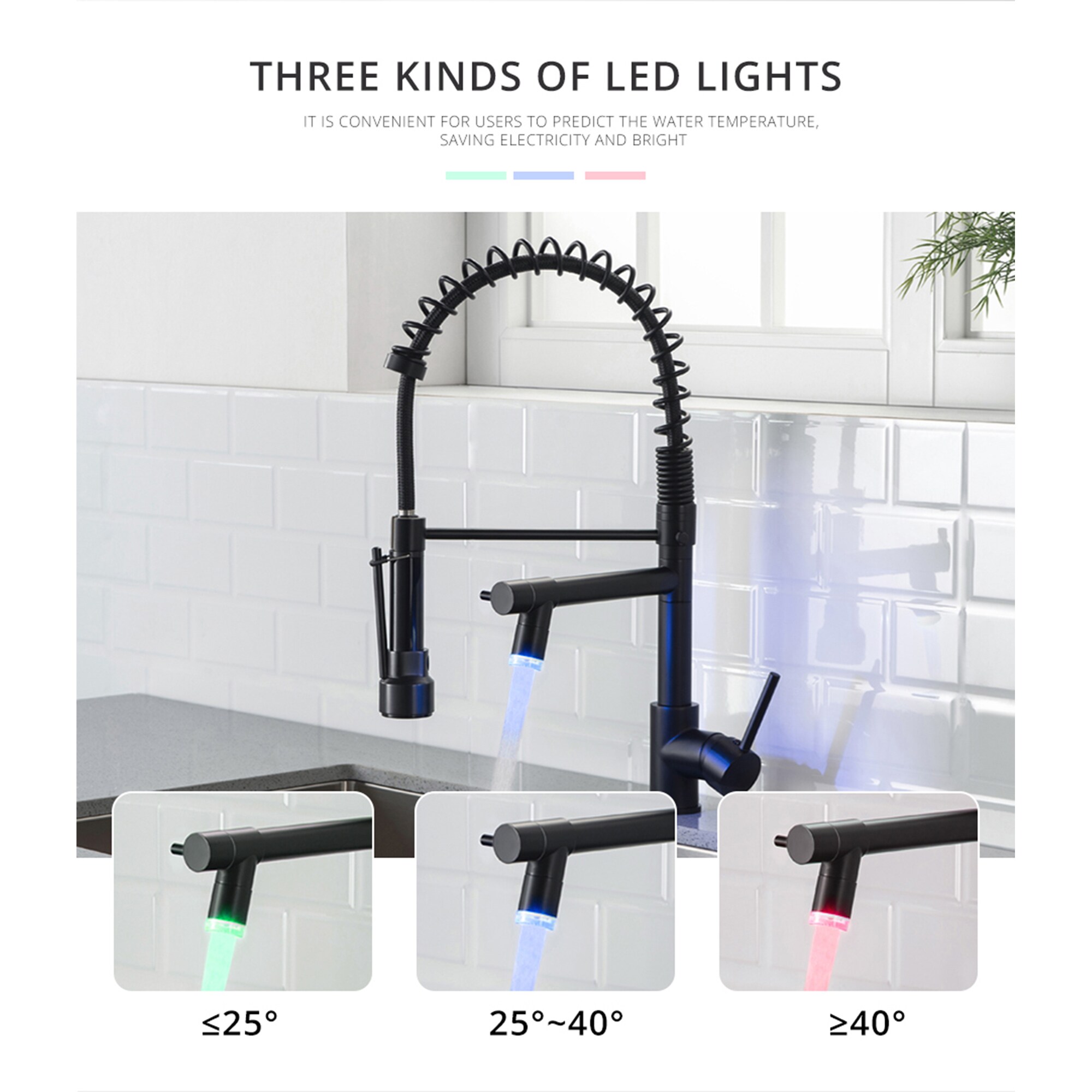 WELLFOR QJ-K-19133B50LED Kitchen-Faucets - View #7