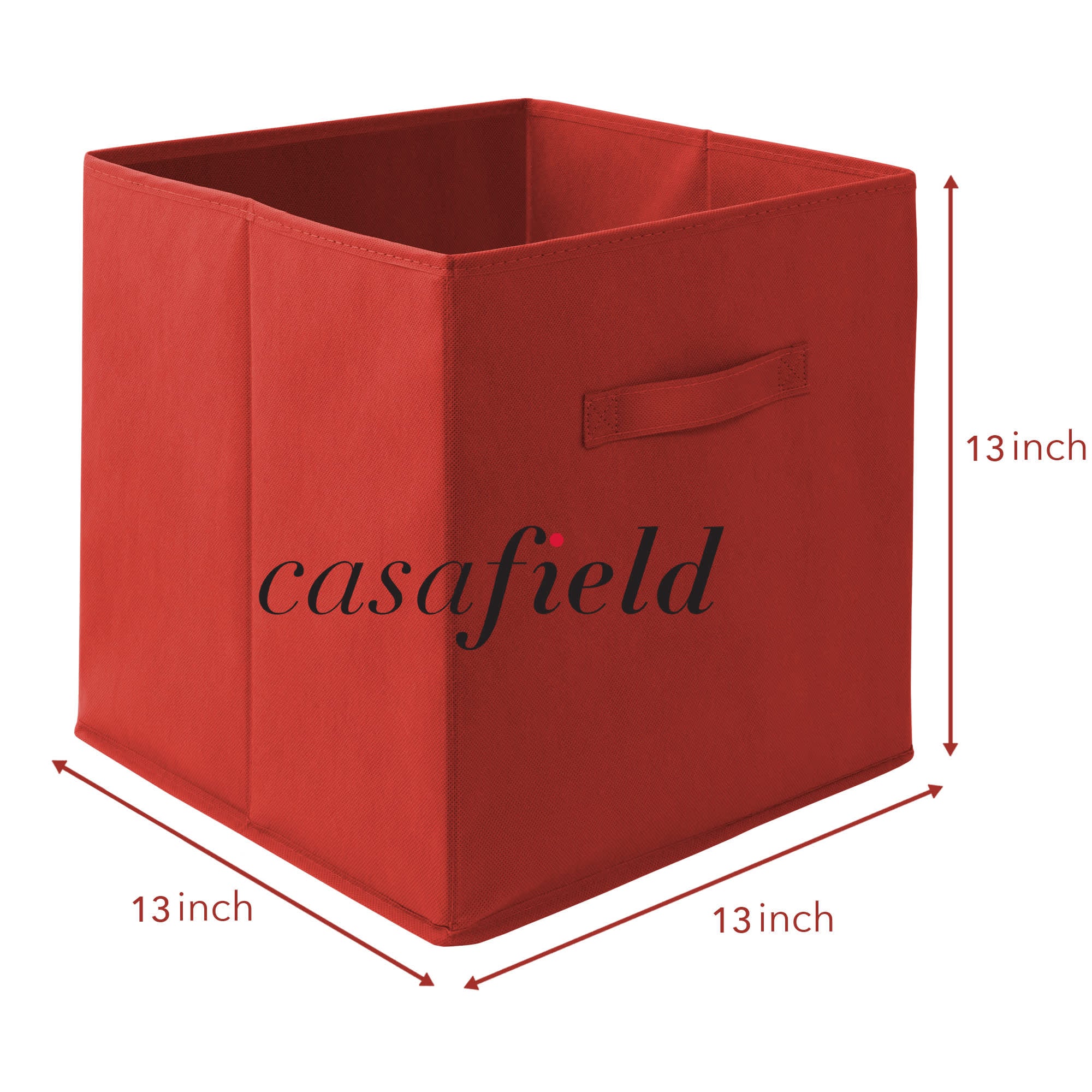 Casafield HOM-STO-13CC-RED Laminate-Storage-Cubes - View #7
