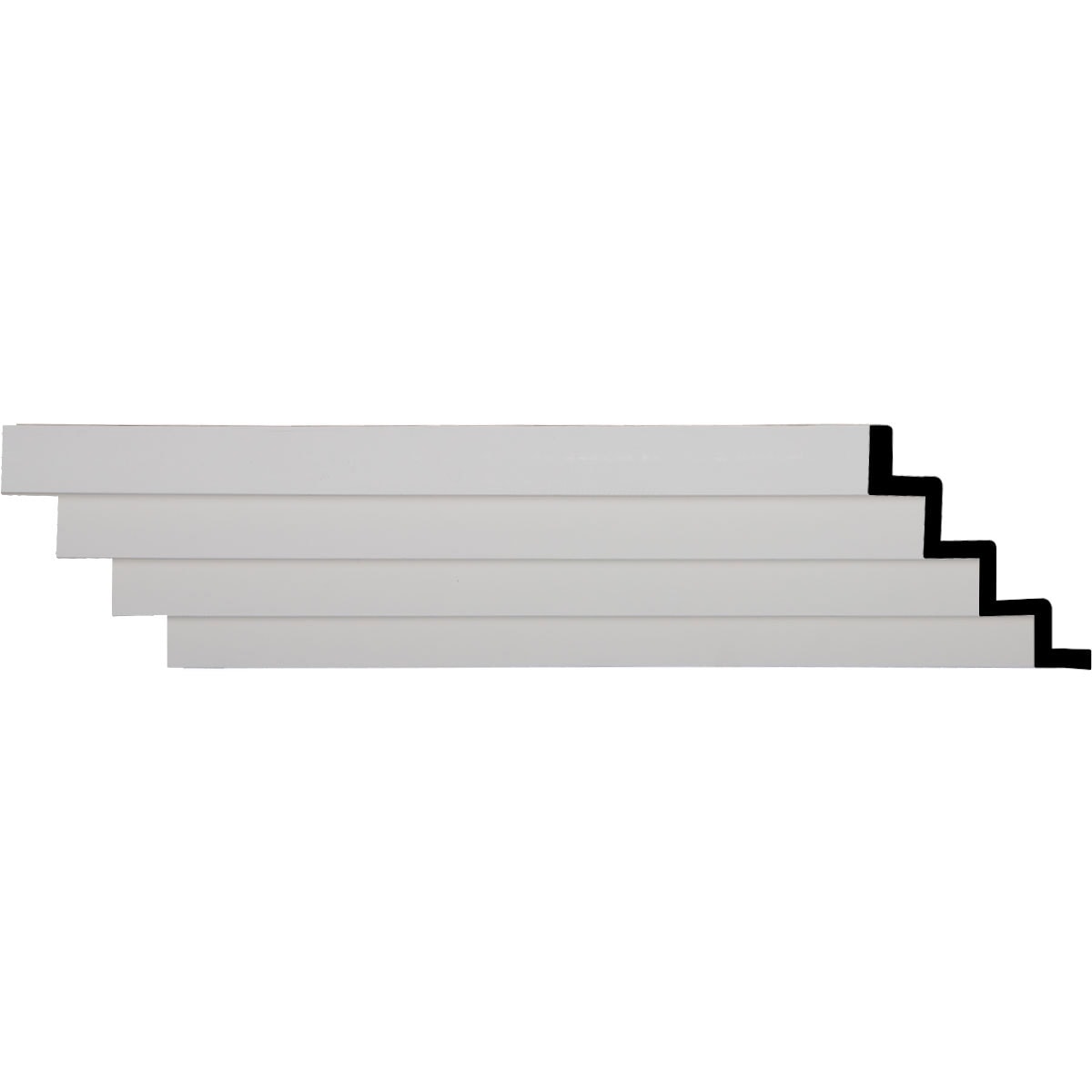 Ekena Millwork 687511 Eris Step 7-5/8-in x 7-ft 10-1/2-in Primed Urethane Crown Moulding 12 -Pack