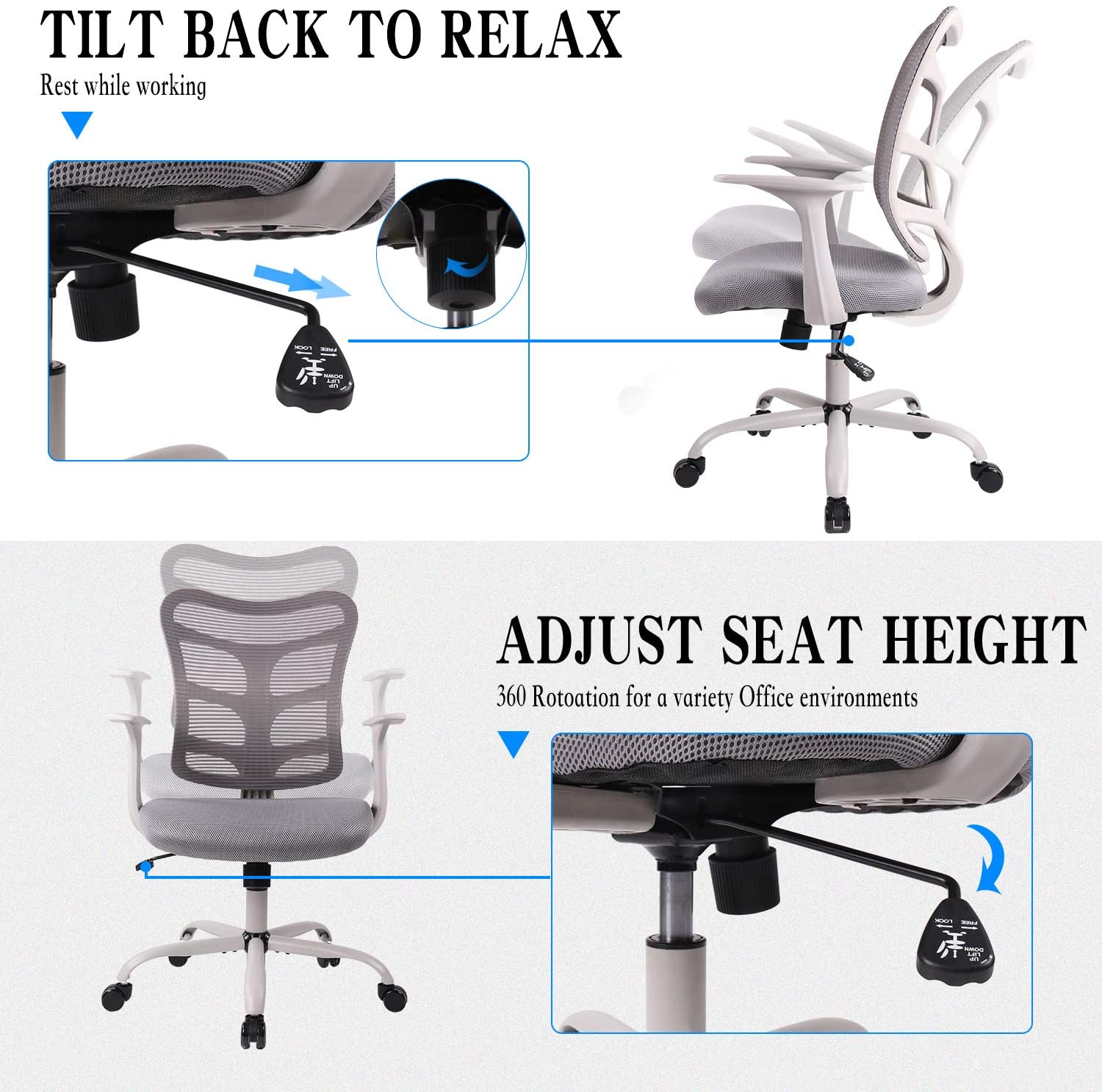 CASAINC CR-A88105-GREY Office-Chairs - View #6