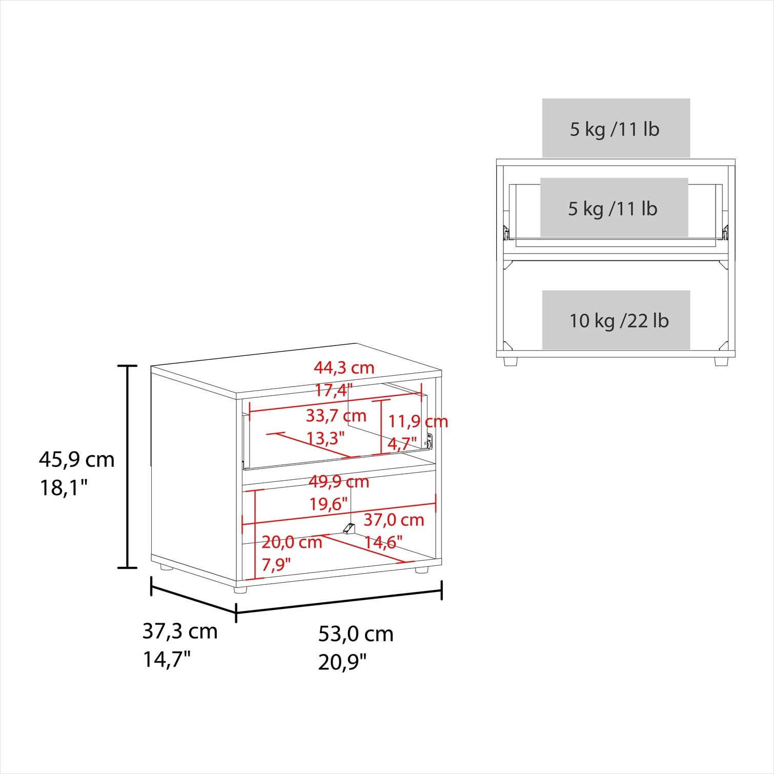 SUNCREAT V1885KUMSLI8 nightstands - View #4