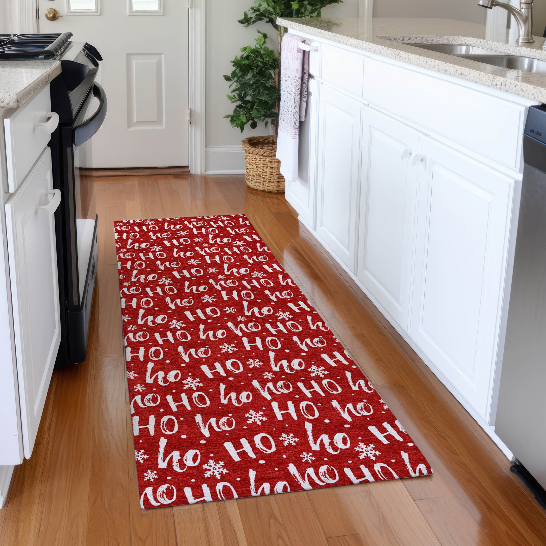 Addison Rugs ACN1814RD2X8 Chantille ACN1814RD 2 x 7 (ft) Loomed Polyester Red Rectangular Indoor/Outdoor Machine washable Area rug