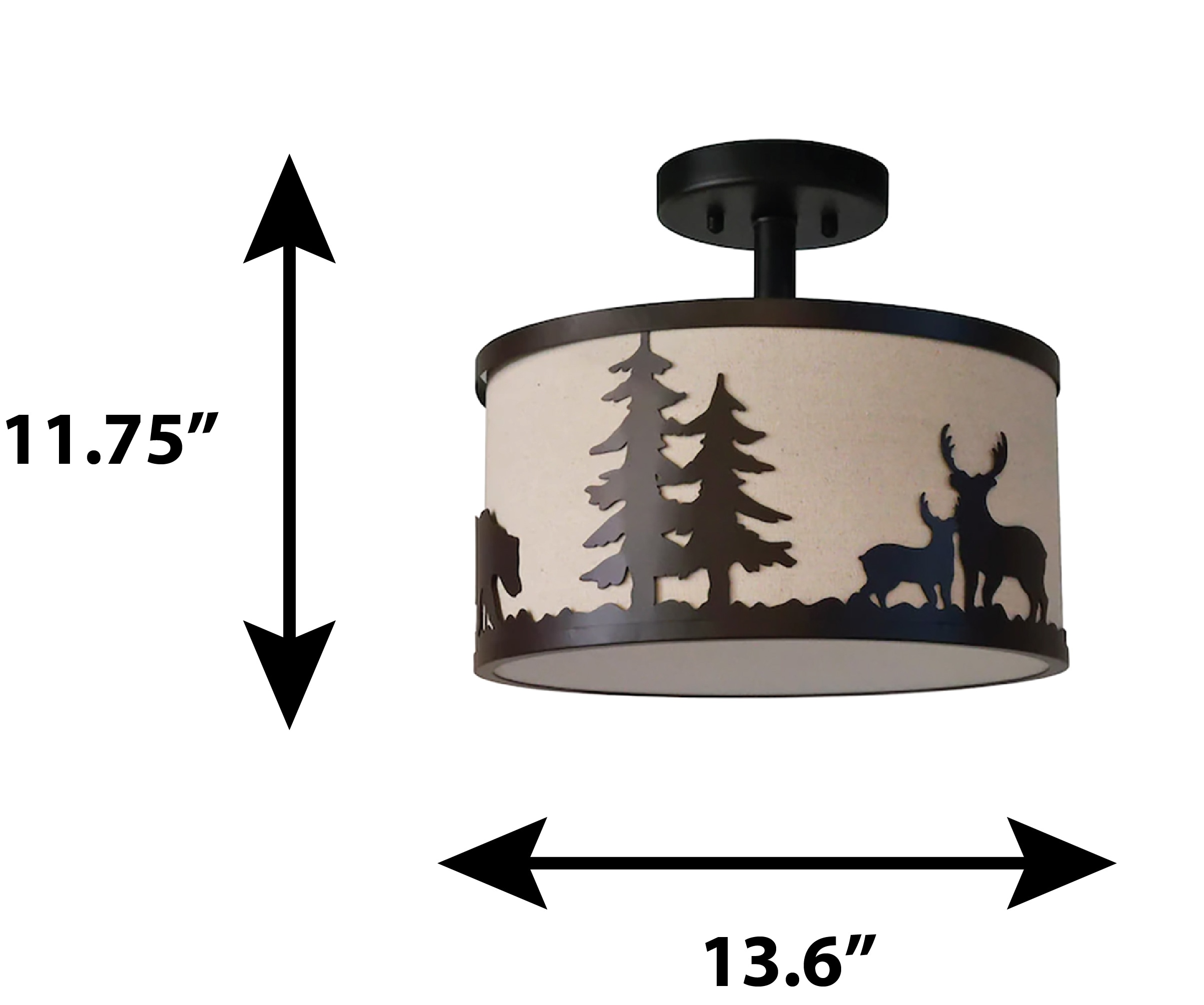 ALLEN + ROTH Prominence Home 13-in Integrated LED Flush Mount Light -  Oiled-Rubbed Bronze - 2/Pack 41220