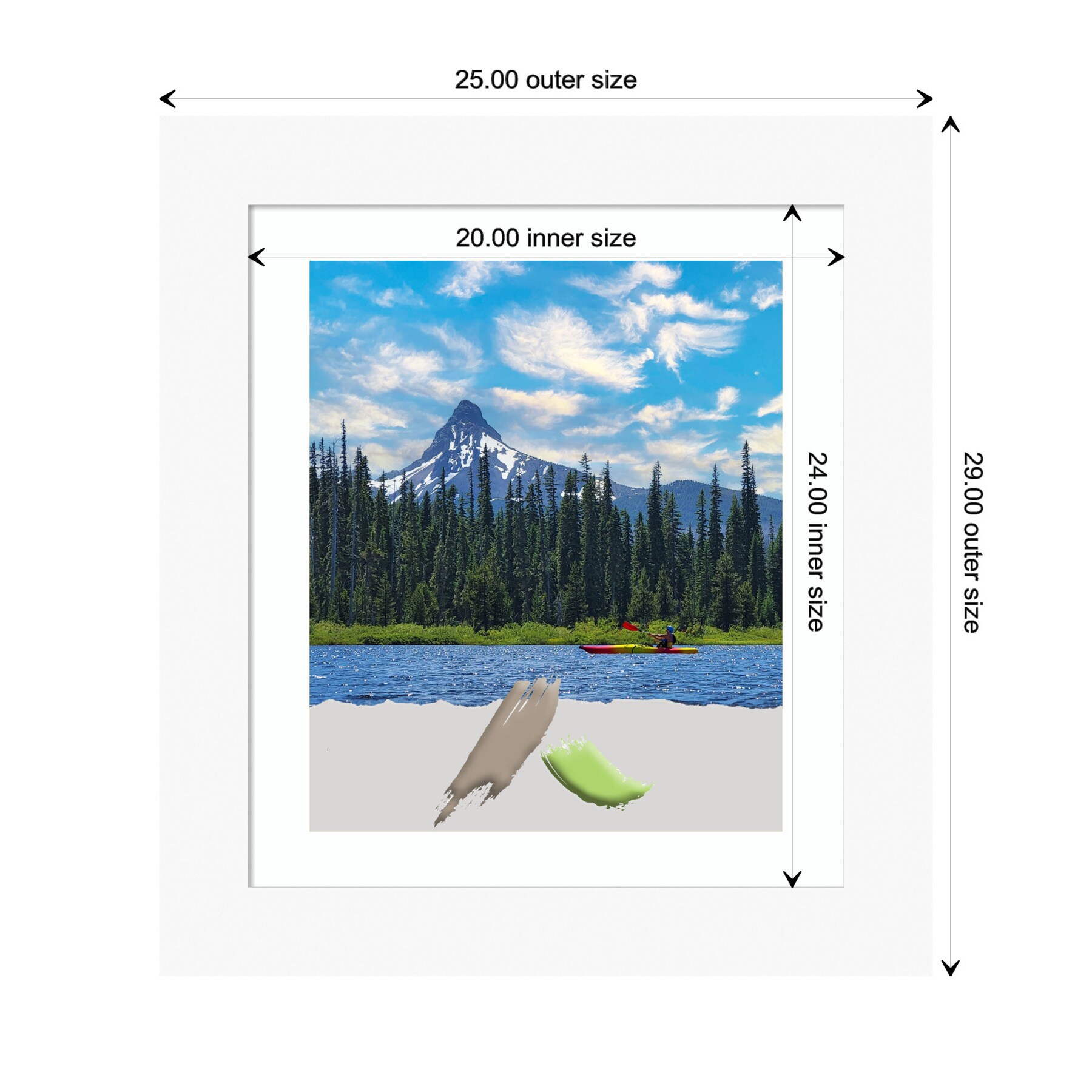 Classic White Wood Wall Picture Frame 16x20