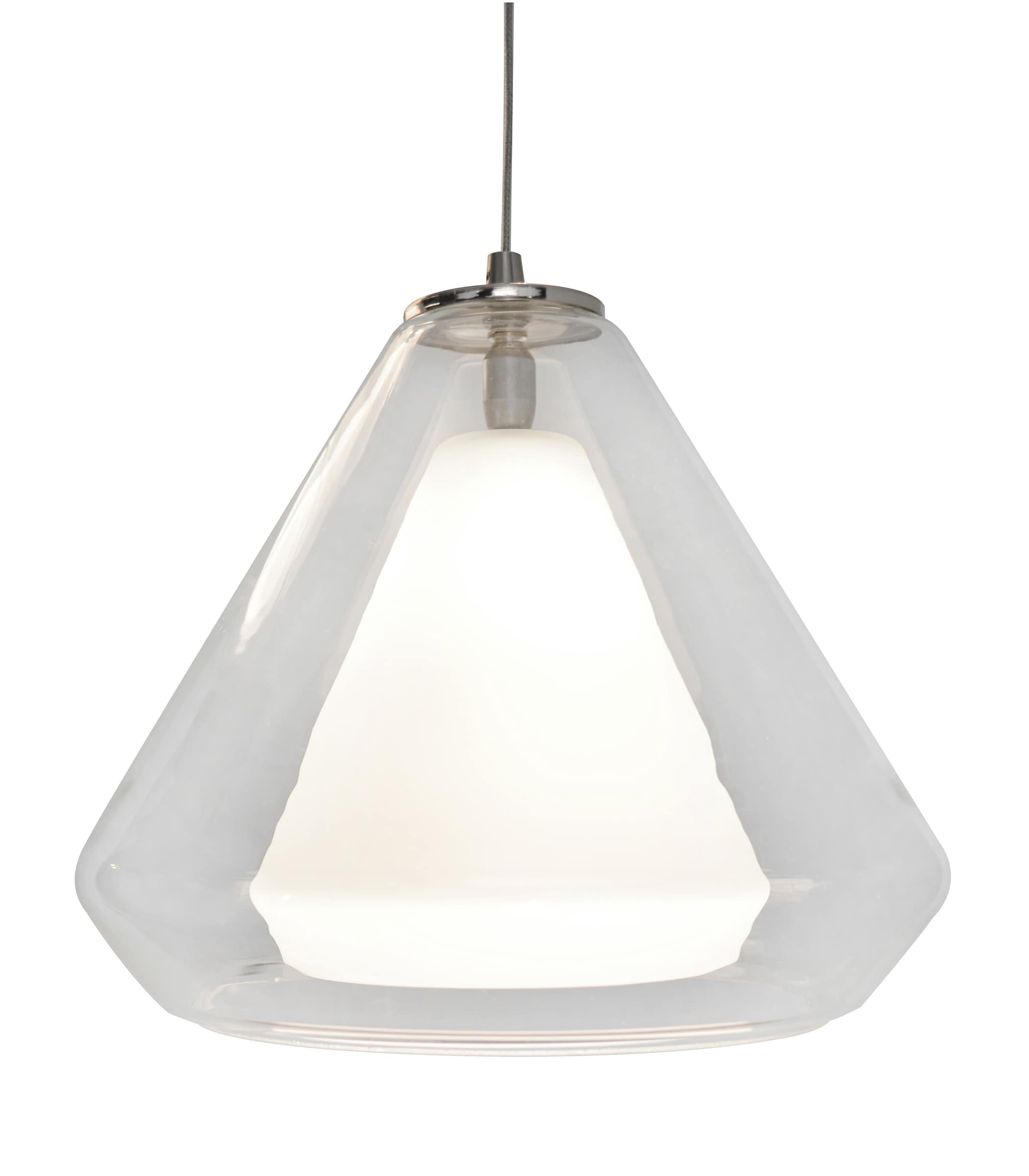 AFX AGP500L30D2SNCL Armitage Satin Nickel Modern/contemporary Clear glass Bell Integrated LED Medium Hanging Pendant light