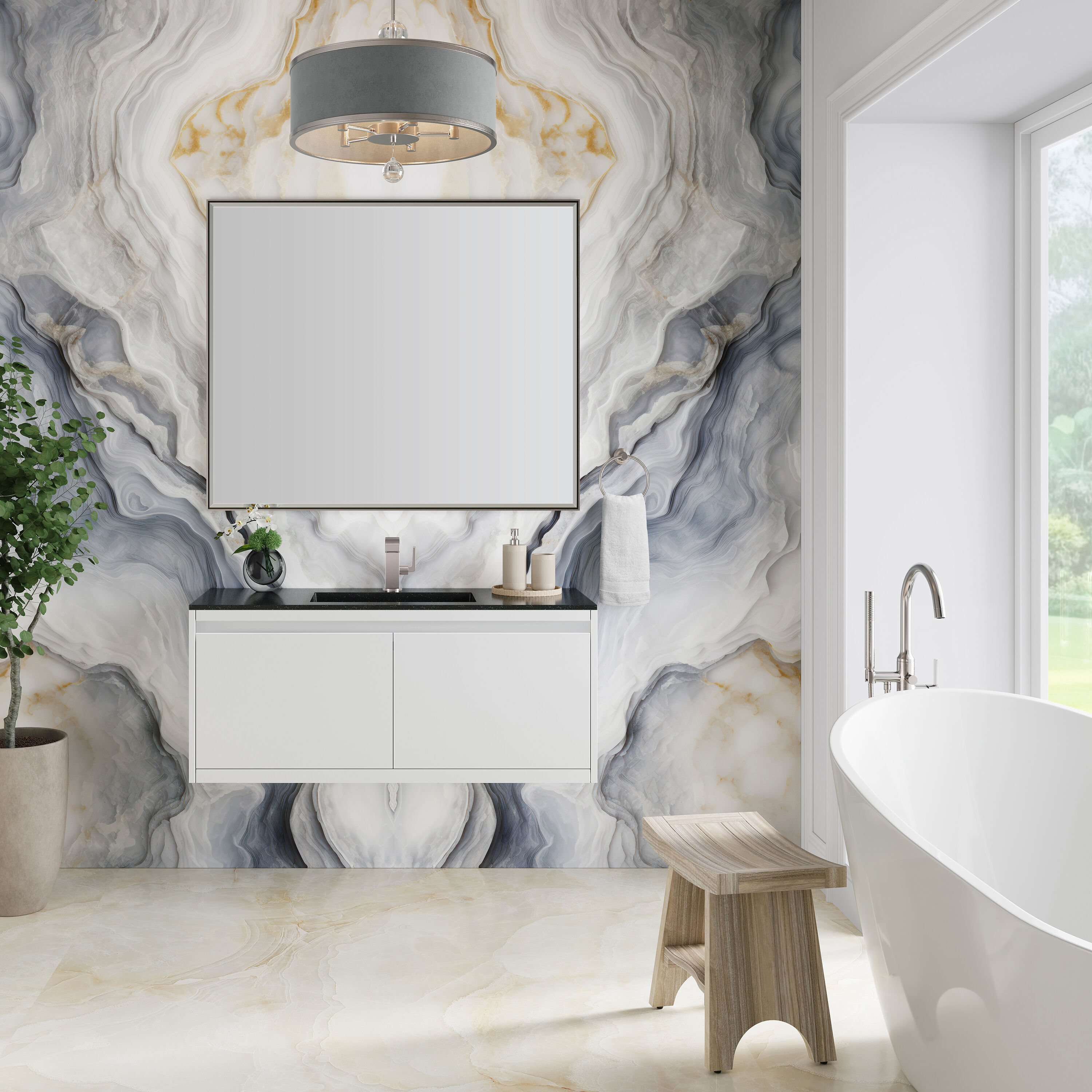 James Martin Vanities 805-V47.3-GW-CH Bath-Vanity-Combo - View #2
