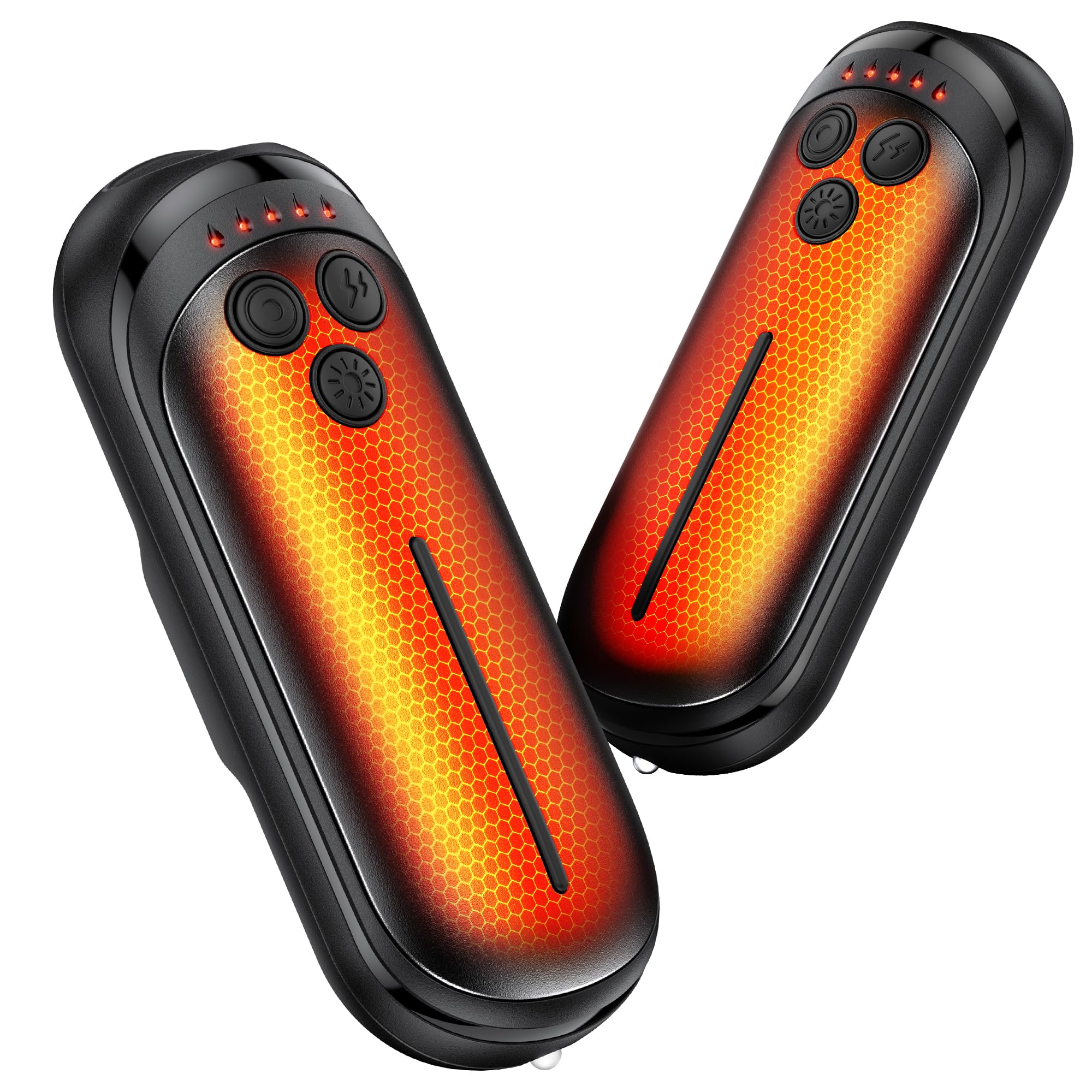 Etokfoks  Rechargeable Hand Warmers 2 Pack 6000mAh Electric Hand Warmer 2 in 1 Portable with AI Smart Chips for Outdoor Hunting Camping Family Christmas