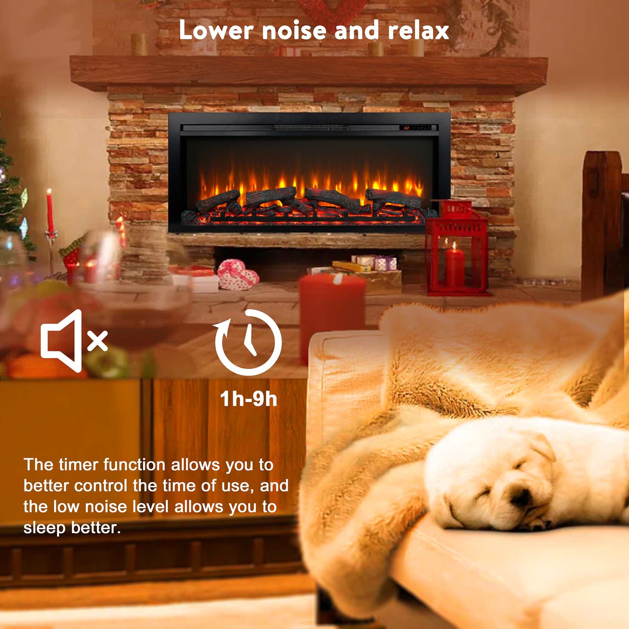 SINOFURN SYC070045BK Electric-Fireplaces - View #3