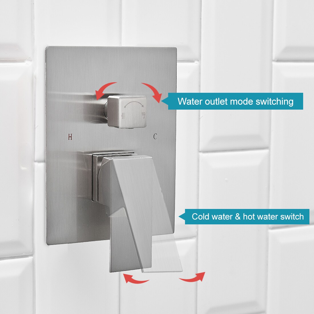 WELLFOR FH75010-N Showerhead-Bar-Panels - View #9