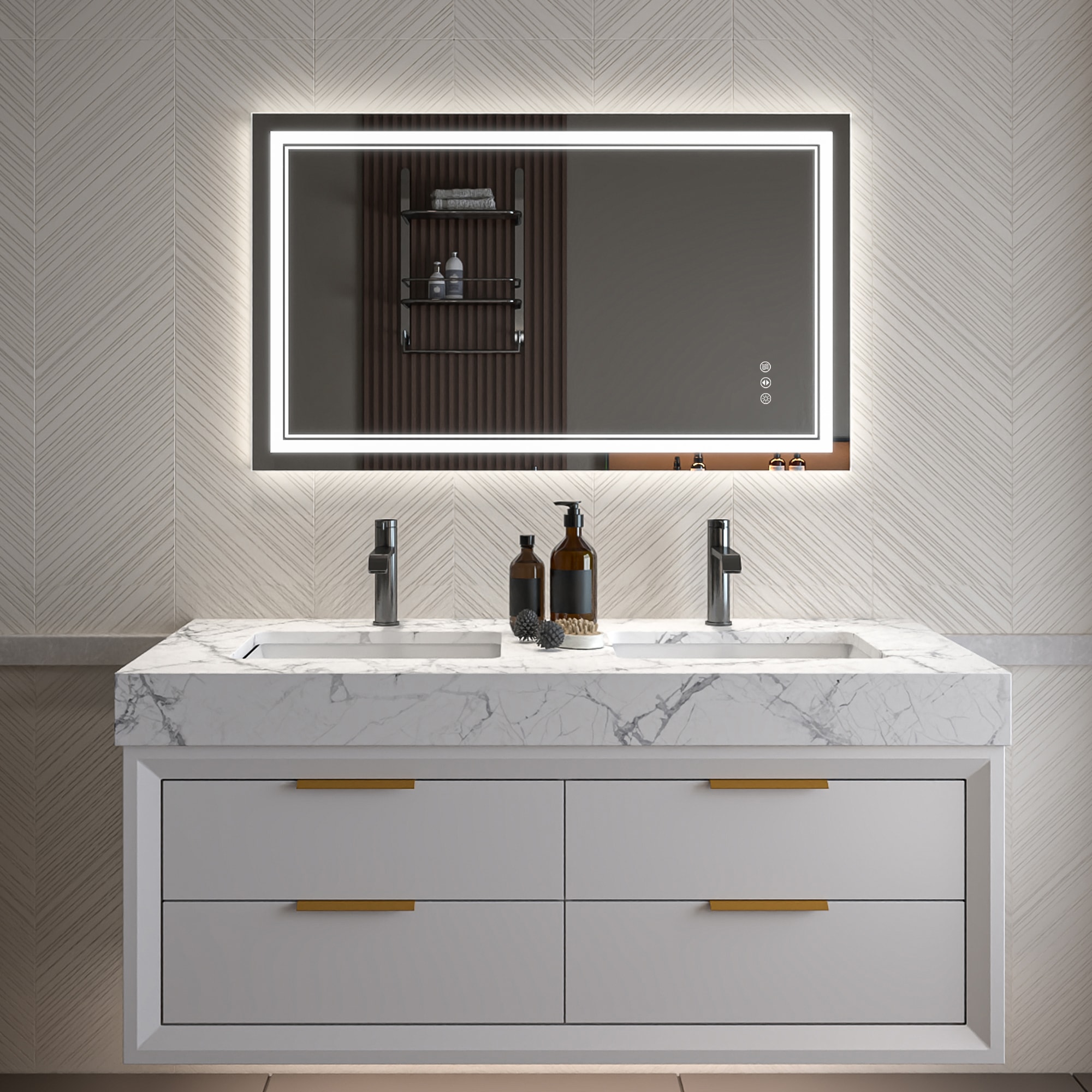 WELLFOR EX-3-4024FL Framed-Bath-Mirrors - View #2