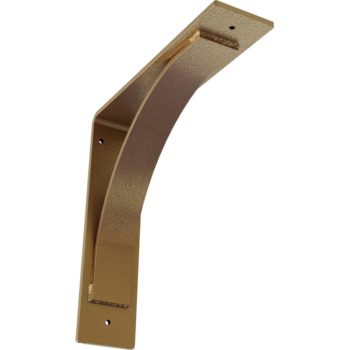 Ekena Millwork BKTM03X12X12MOHGO Morris Morris 12-in x 3-in x 12-in Gold Steel Mounting bracket