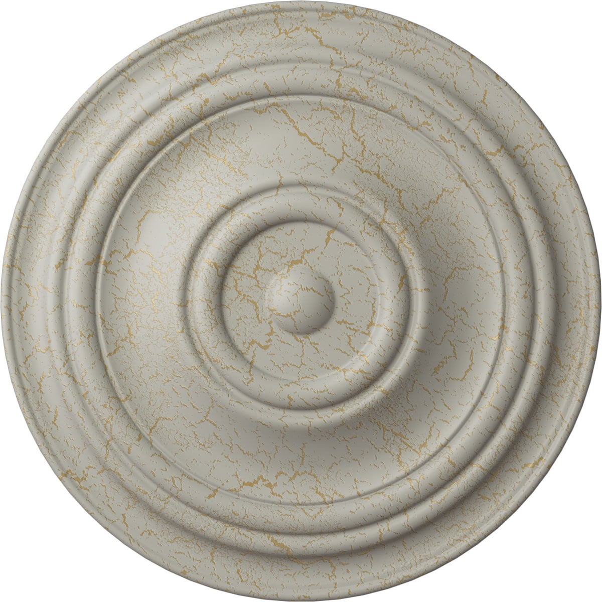 Ekena Millwork CM31TRPCC Traditional 31.5-in W x 31.5-in L Painted Pot Of Cream Crackle Polyurethane Whole Ceiling Medallion