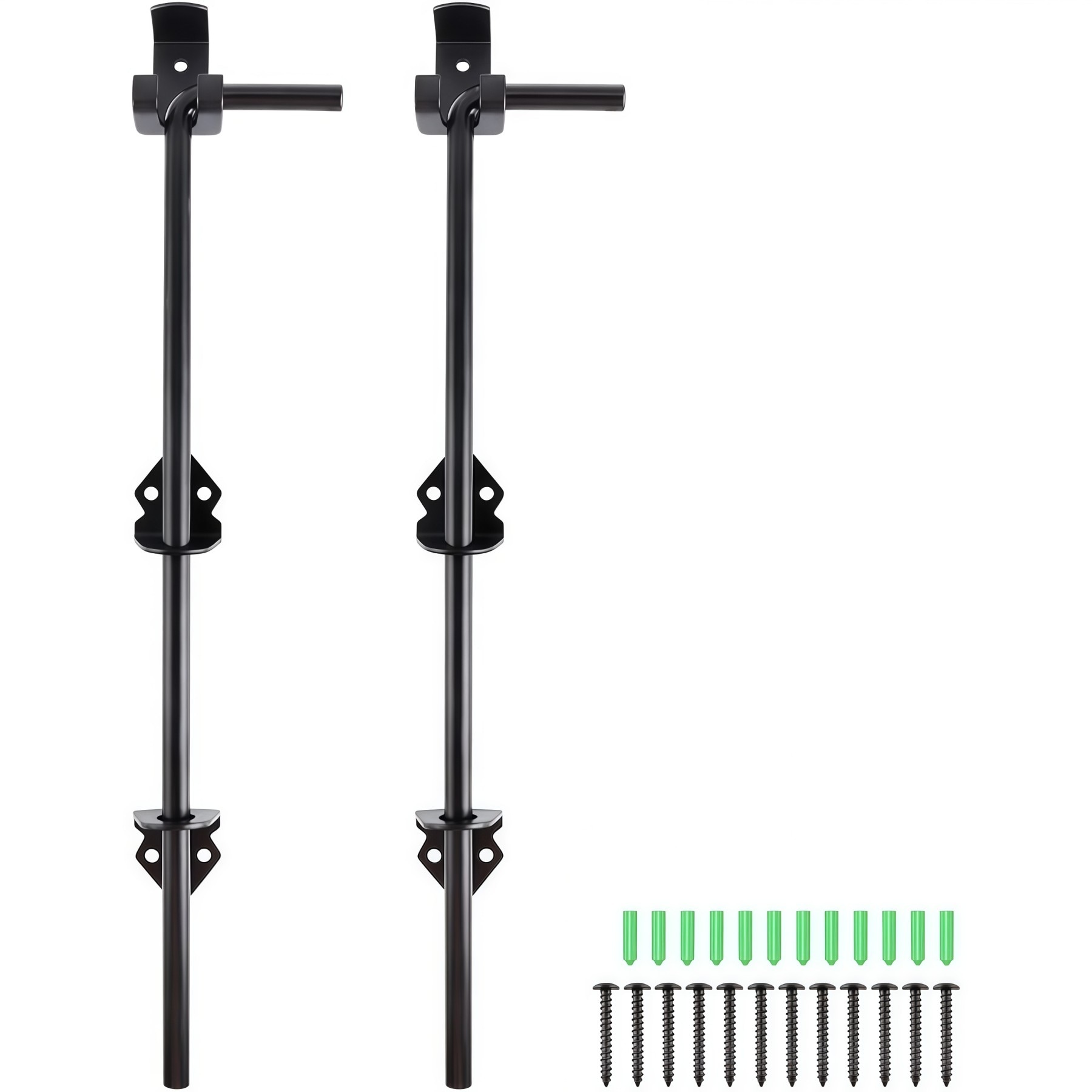 Numhew 18in L 2-Piece Heavy Duty Black Drop Gate Rod #NHWILL20126
