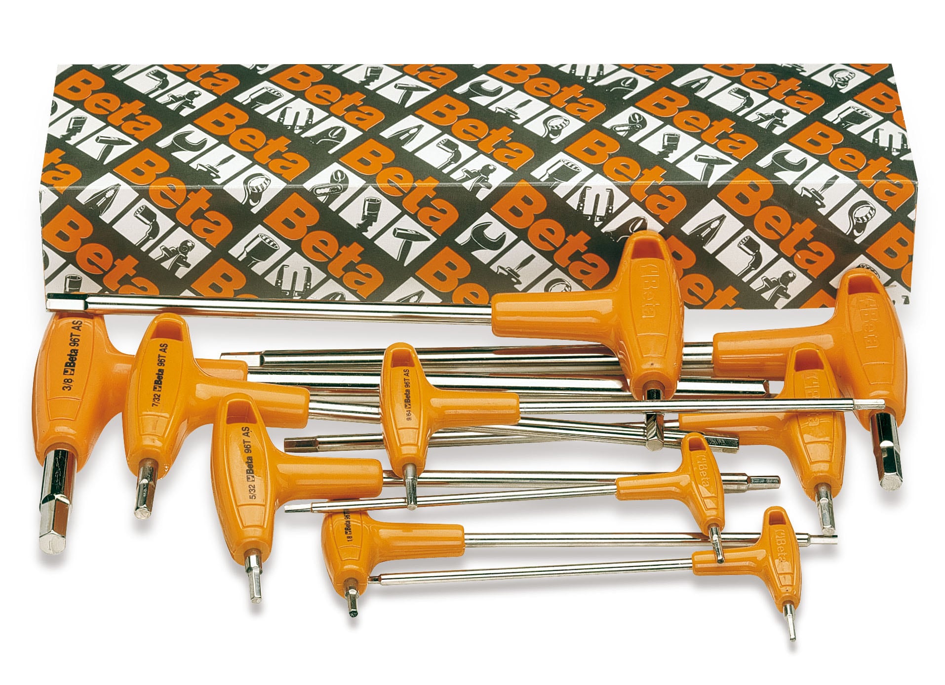 Beta 000960683 Assorted T-Handle Standard (SAE) 10 -Pieces Hex key set