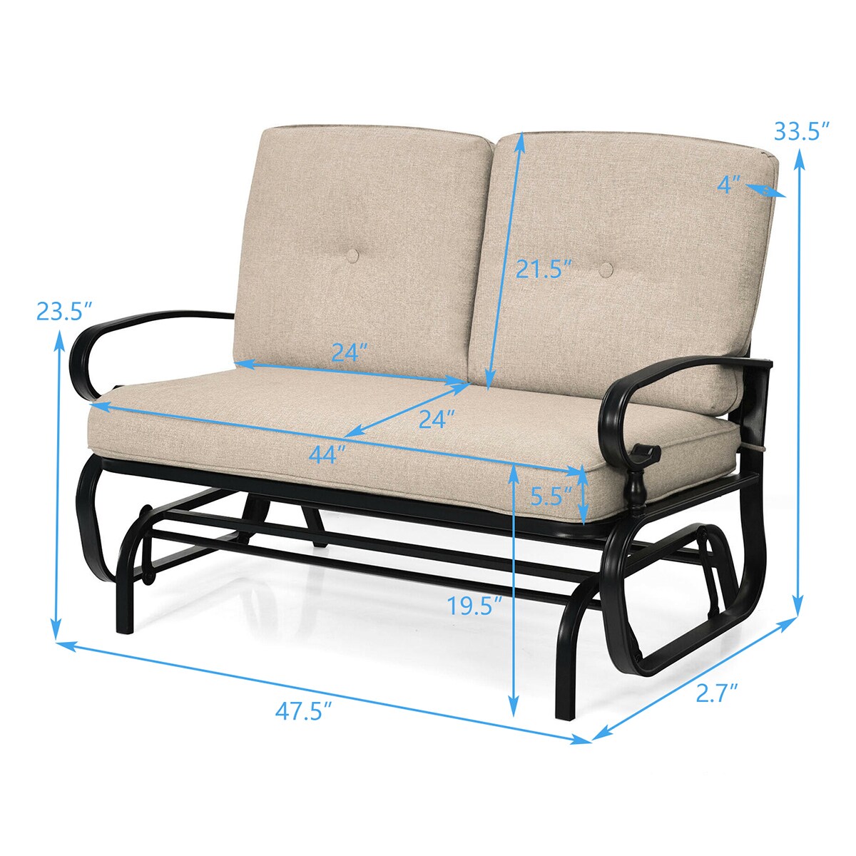 WELLFOR TDJ10178BE Patio-Chairs - View #5