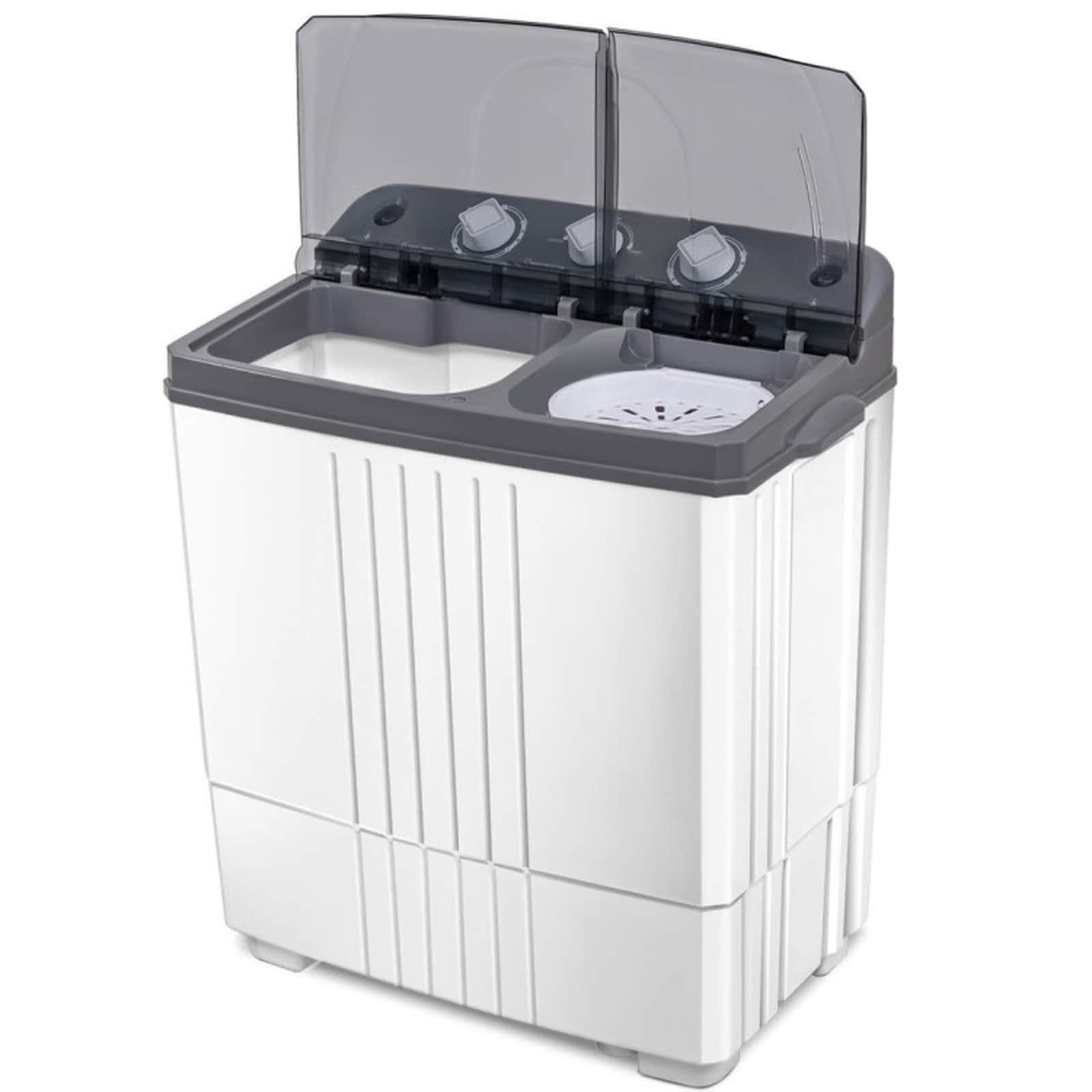 SUGIFT - Twin Tub Portable Washing Machine with 12-lb Washer and 8-lb Spin Dryer Semi-Automatic M...