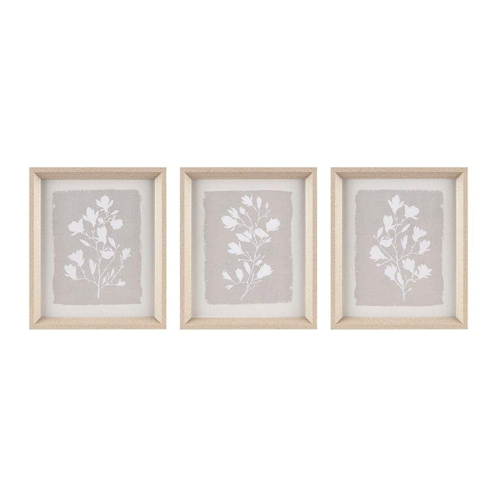 Vynxaria LESX0306-DJWA-GH0049 3 Piece Framed Glass Wall Art Set