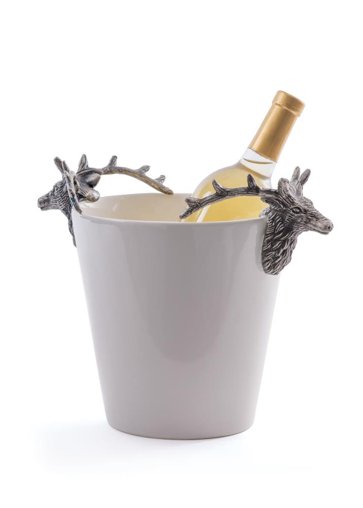 GO Home 20454 1.75-Gallon Merrits White Ceramic Ice Bucket